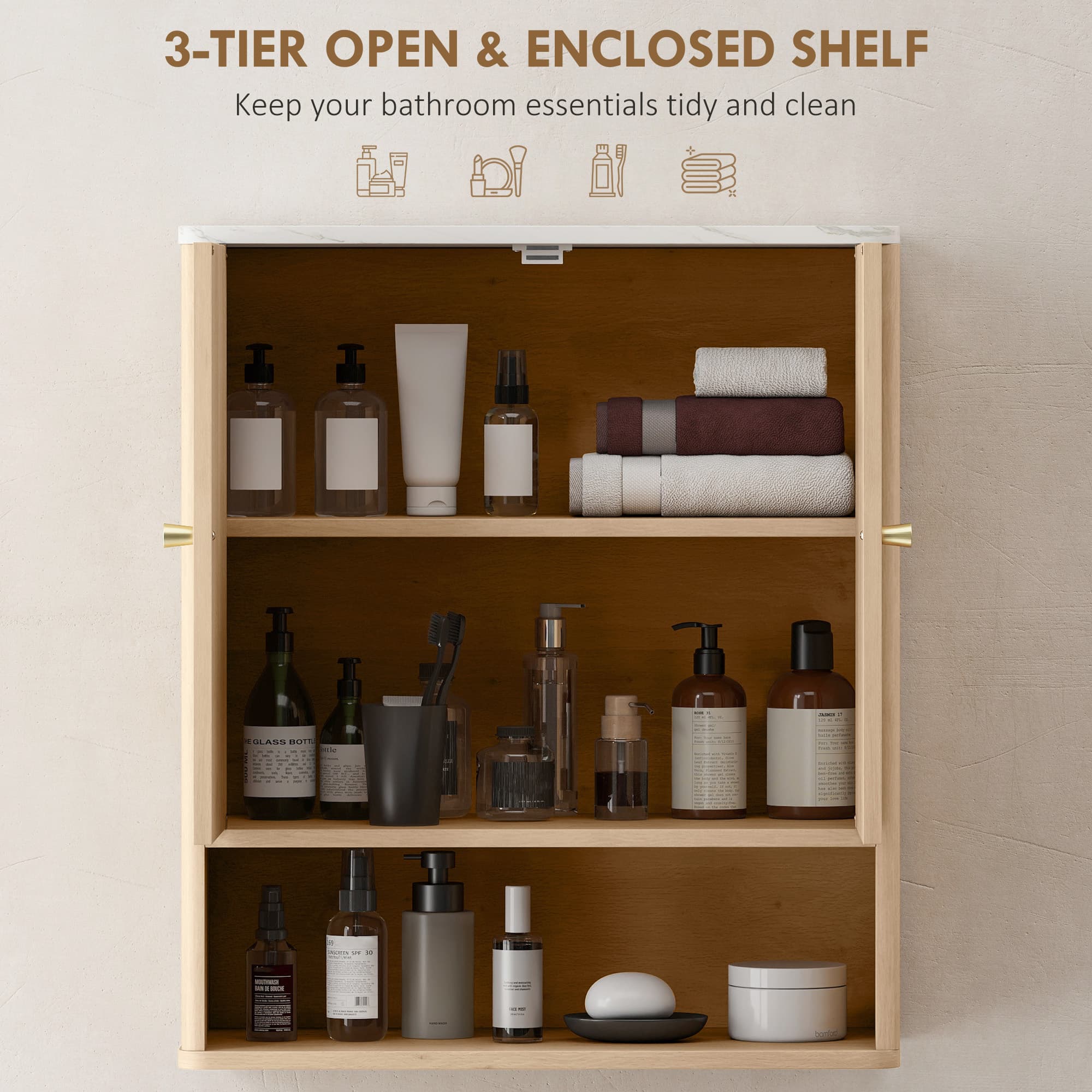 Transform Your Space with this Oak Bathroom Wall Cabinet - image 2