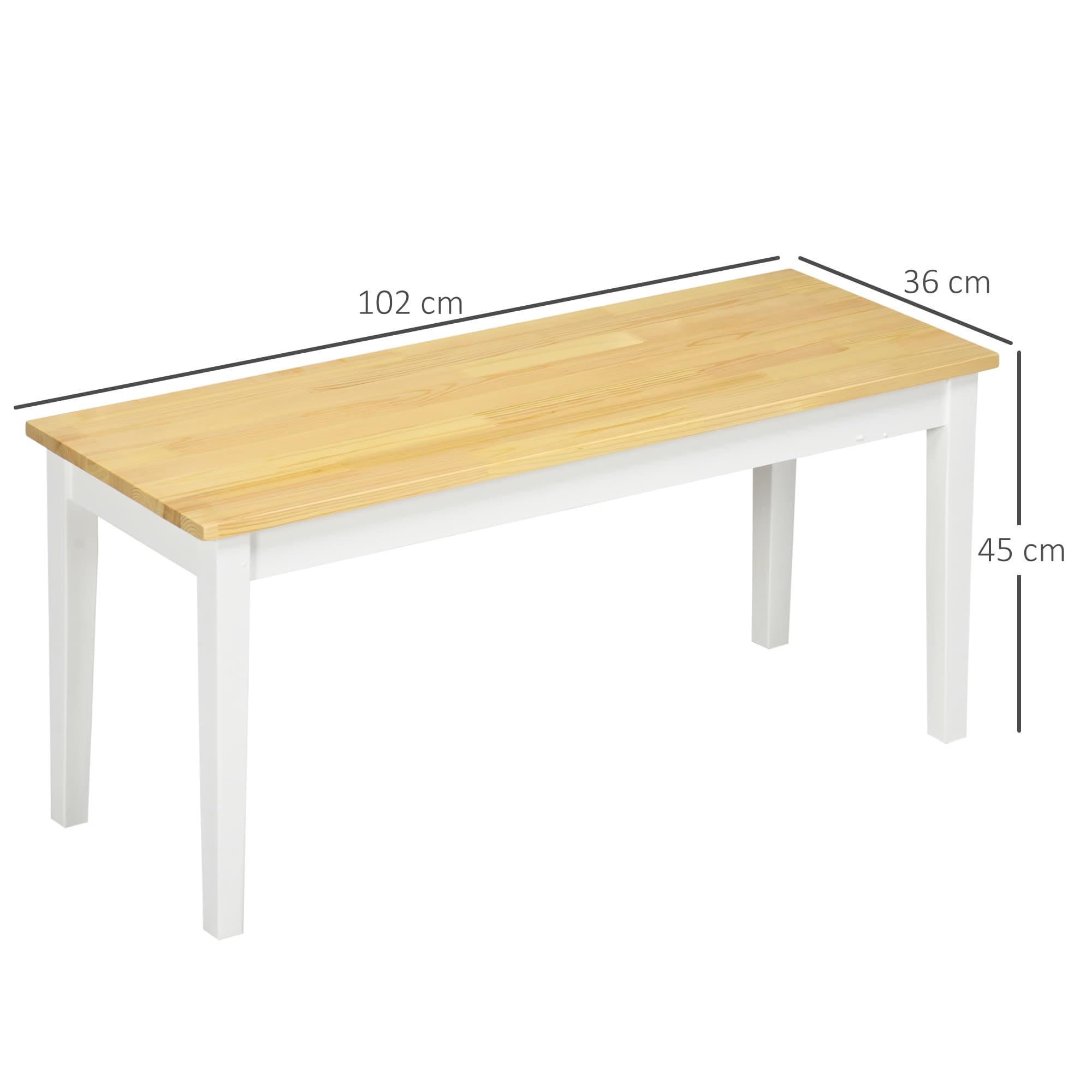 Transform Your Space with this 2-Seater Wooden Dining Bench - image 1
