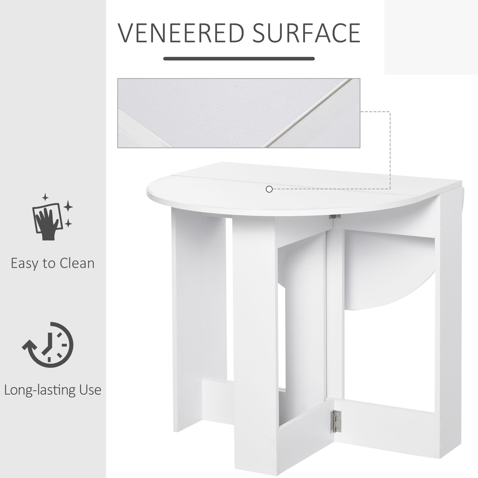 Versatile White Folding Dining Table for Compact Living - image 2