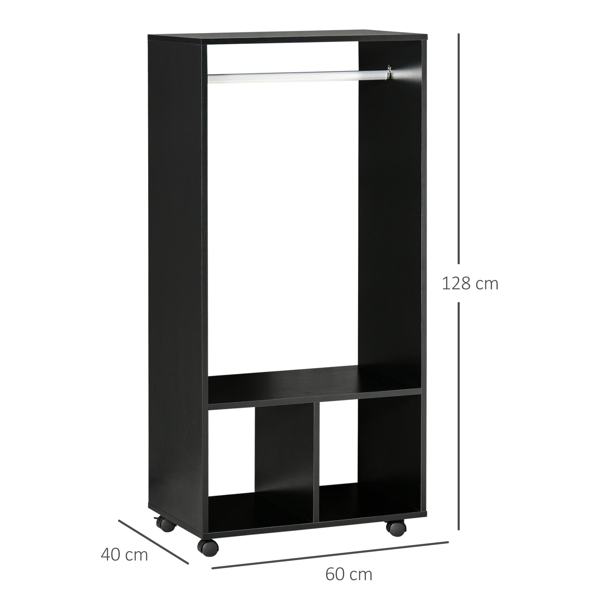 Transform Your Space with this Mobile Black Open Wardrobe - image 5