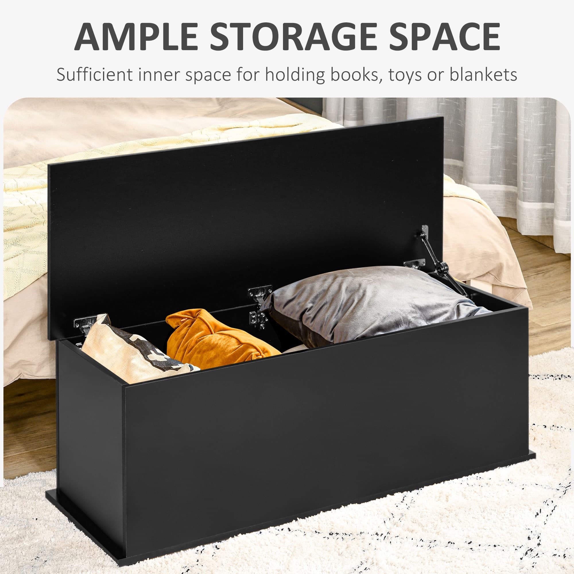Transform Your Space with this 113L Black Storage Chest - image 5