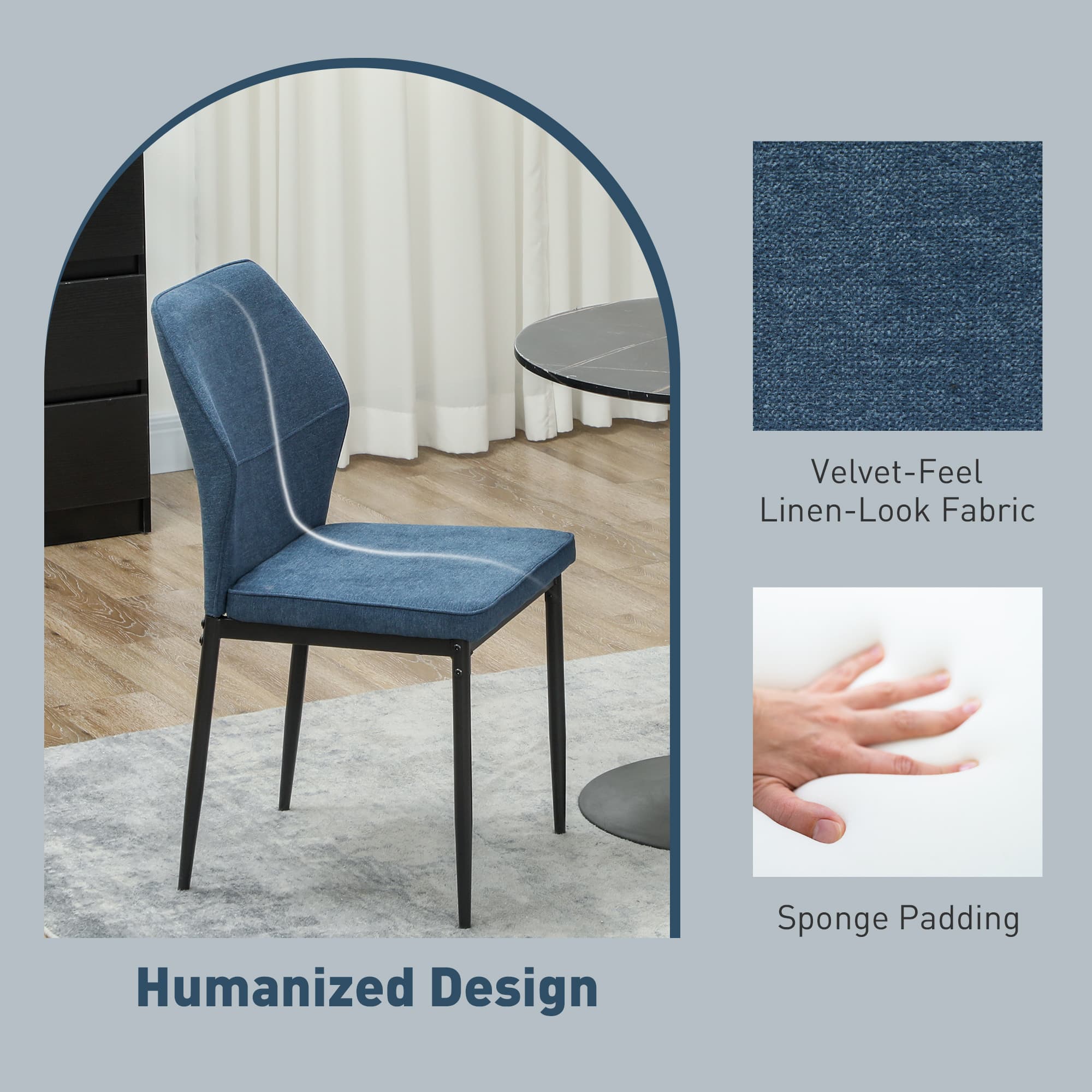Transform Your Dining Space with Blue Velvet Chairs - image 1