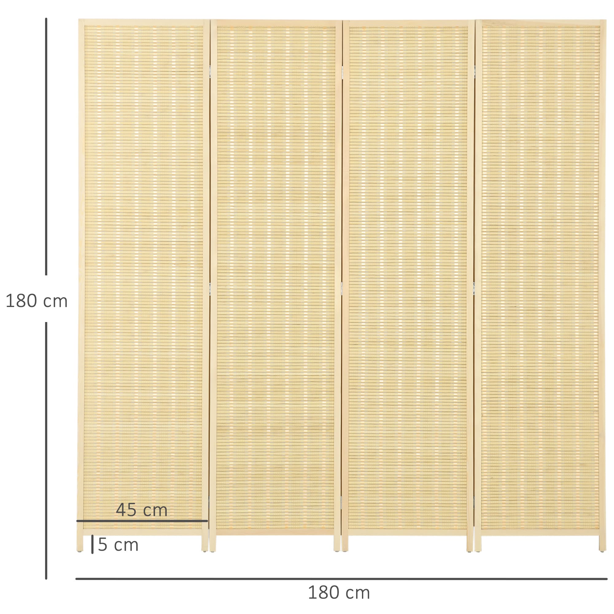 Transform Your Space with this Natural 4-Panel Room Divider - image 2