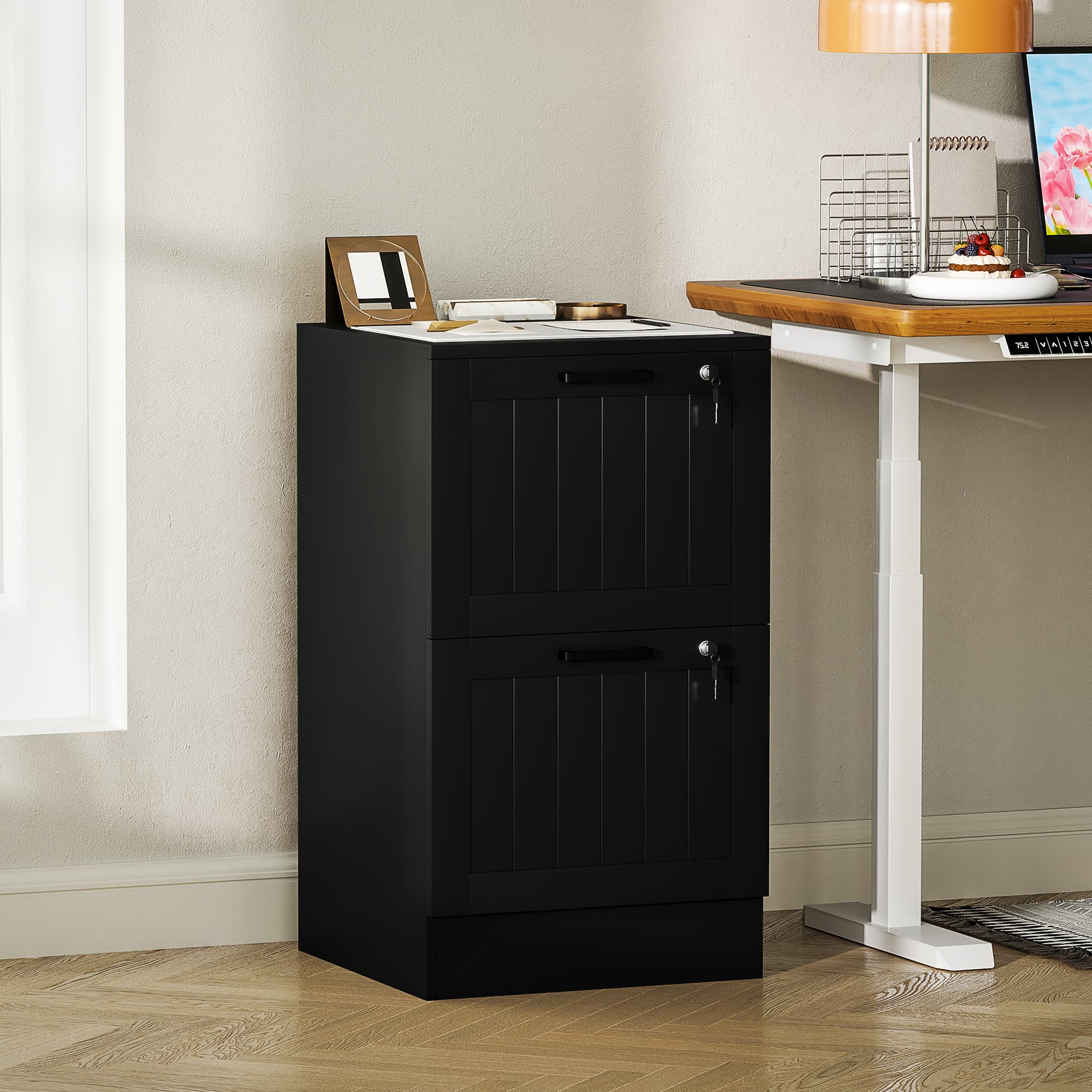 Transform Your Workspace with this Secure 2-Drawer Filing Cabinet - image 1