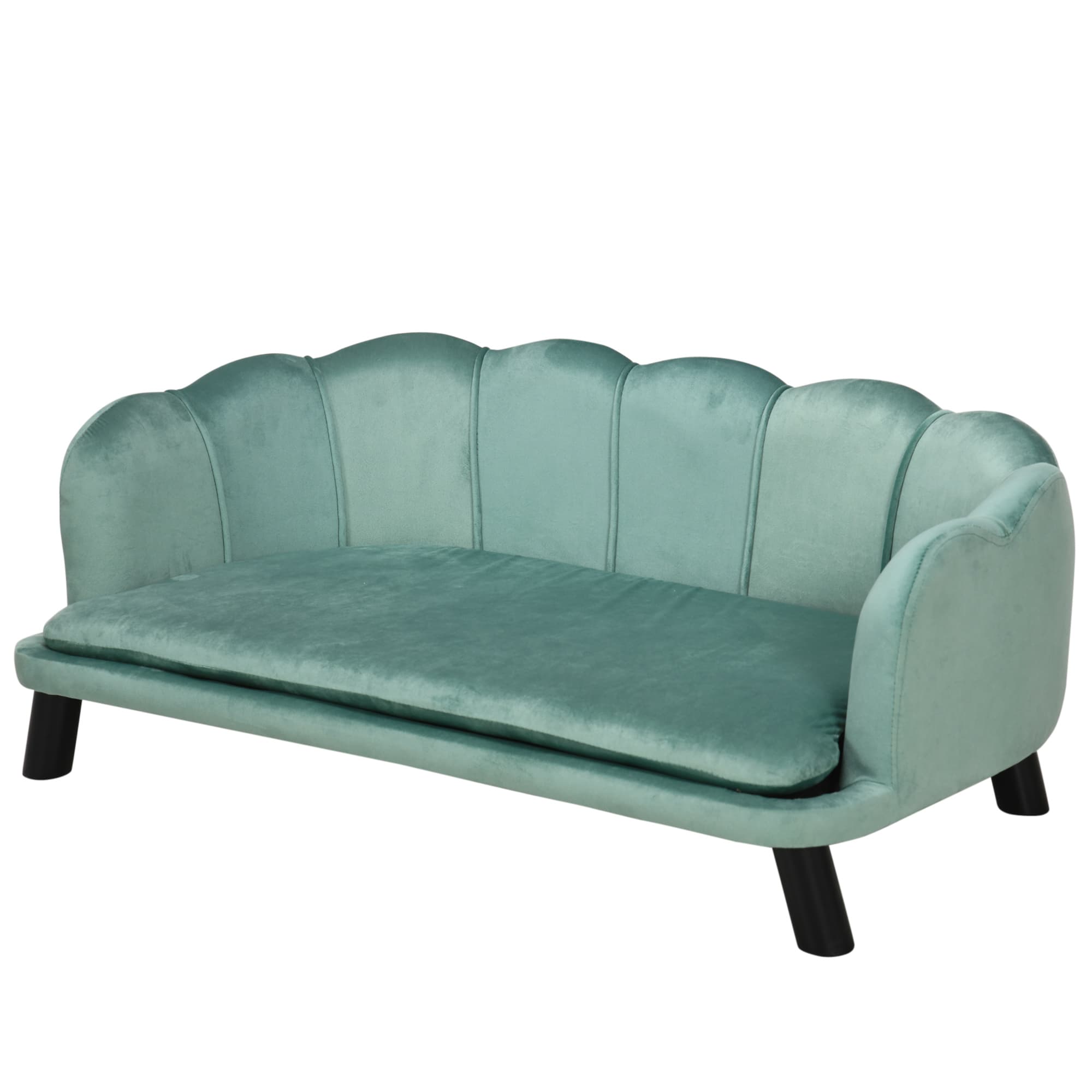 PawHut Luxury Green Dog Sofa Bed for Medium & Large Dogs - Green
