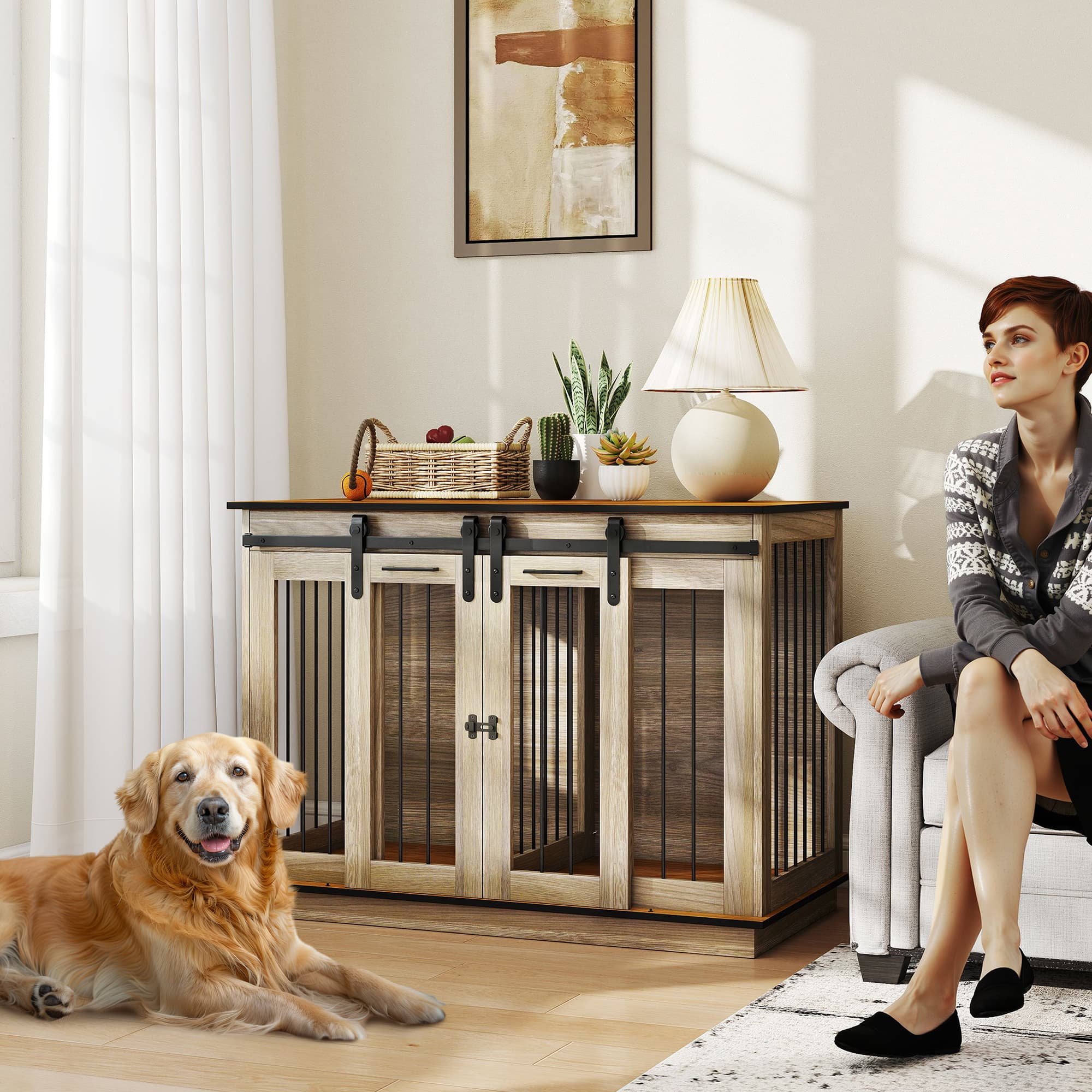 A Double Dog Crate Built to Look Like Furniture, Not a Cage - image 6