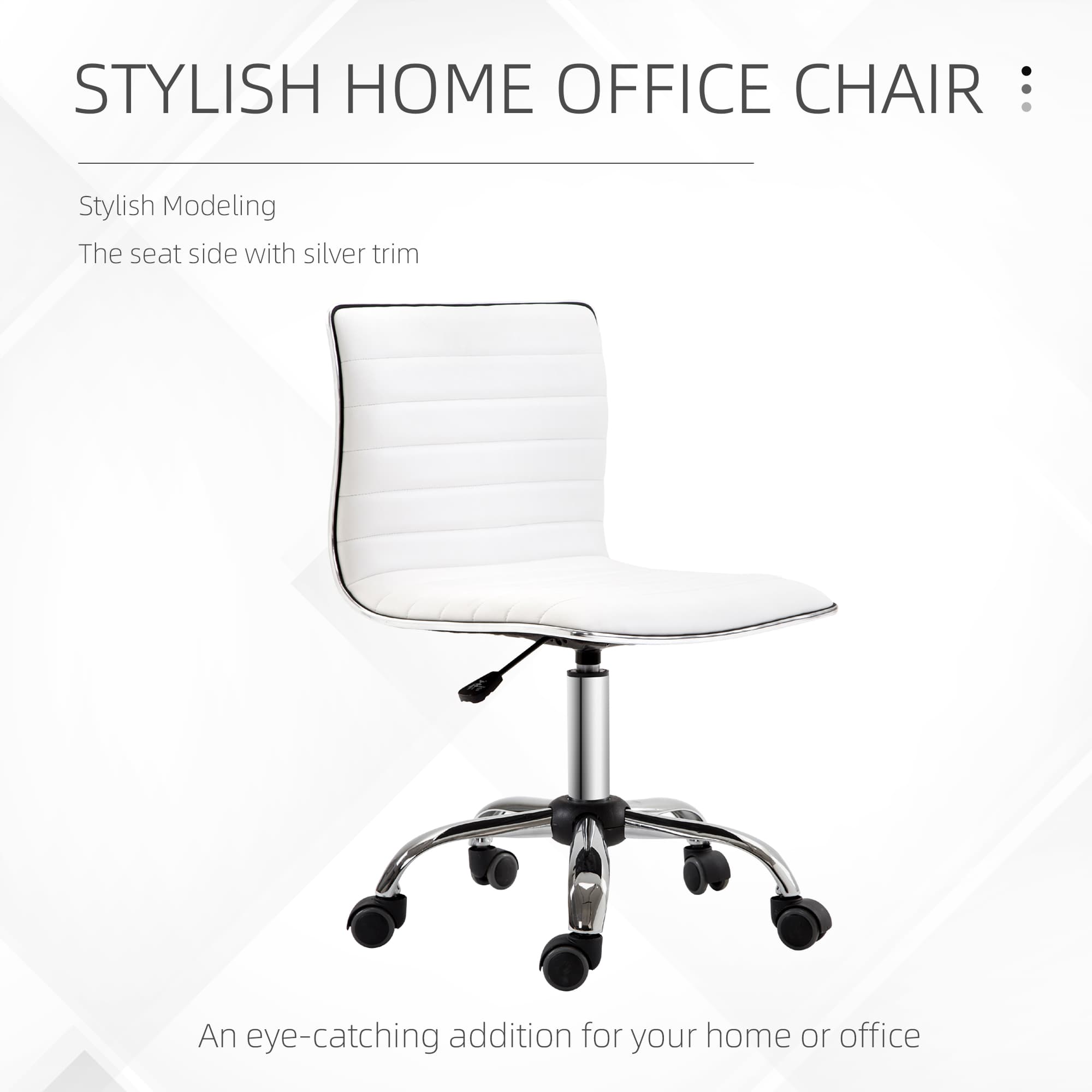 Transform Your Workspace with this White Armless Office Chair - image 2