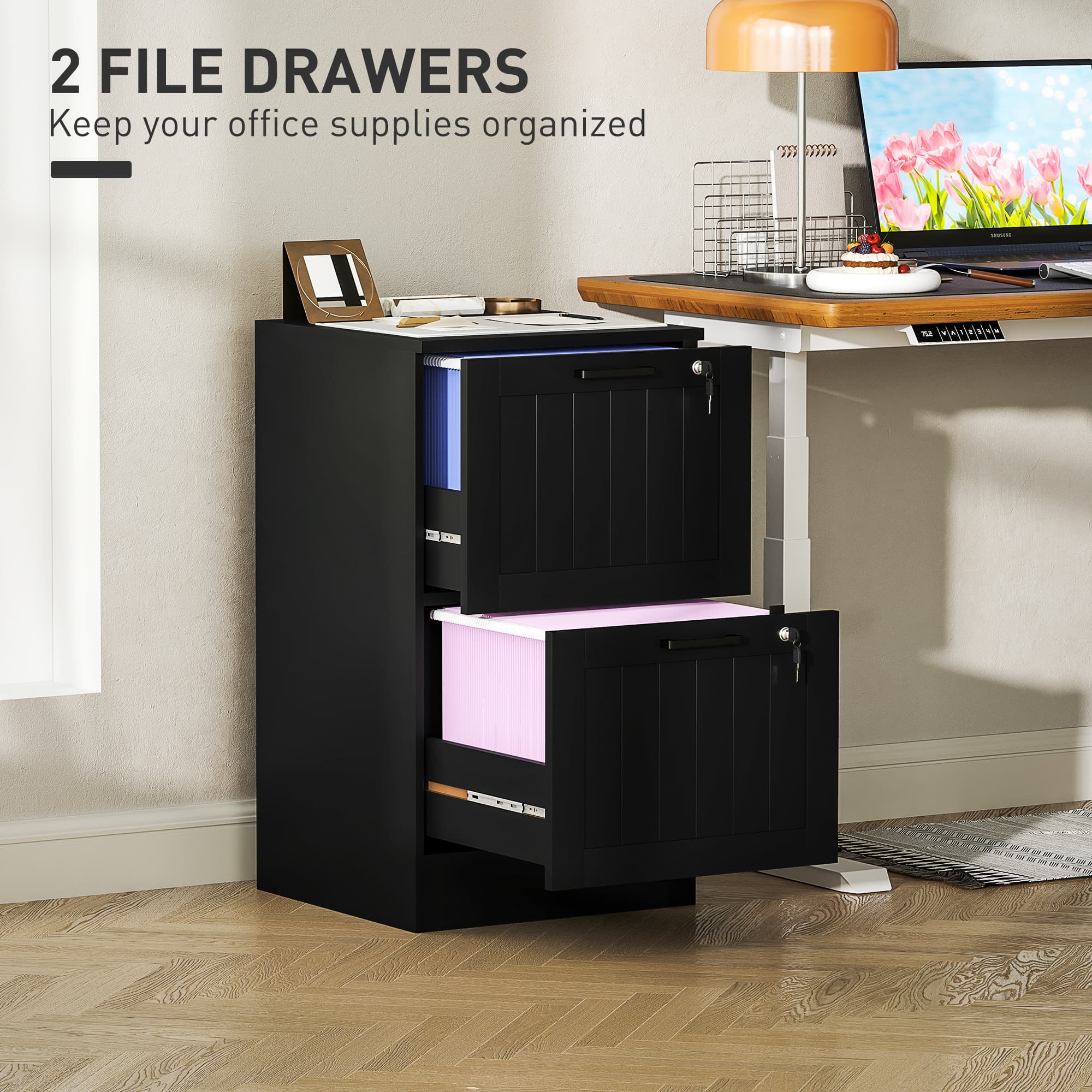 Transform Your Workspace with this Secure 2-Drawer Filing Cabinet - image 2