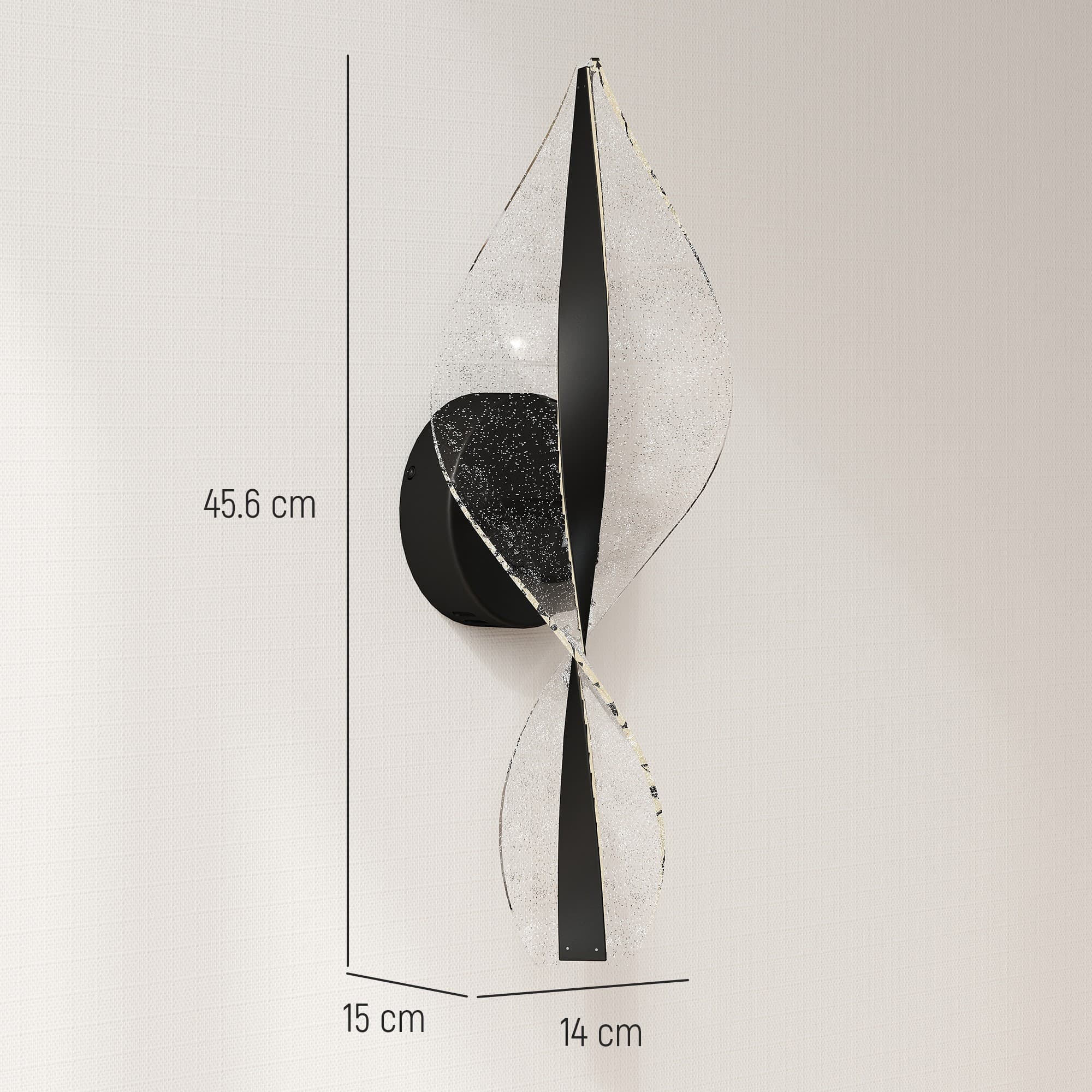 Black Spiral LED Wall Lamp 2 Pack for Modern Rooms - image 10