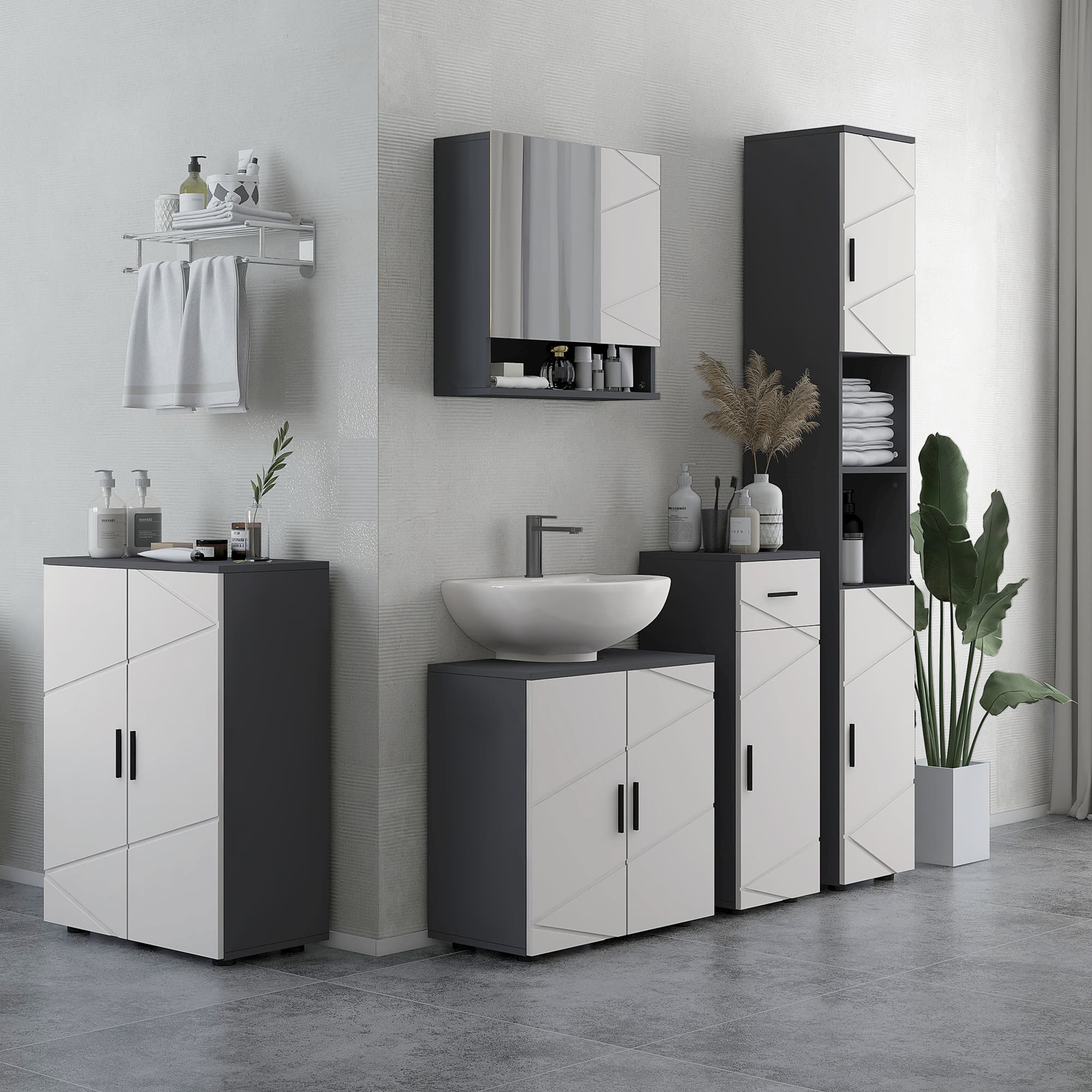Transform Your Space With the Kleankin Slim Grey Bathroom Cabinet - image 1