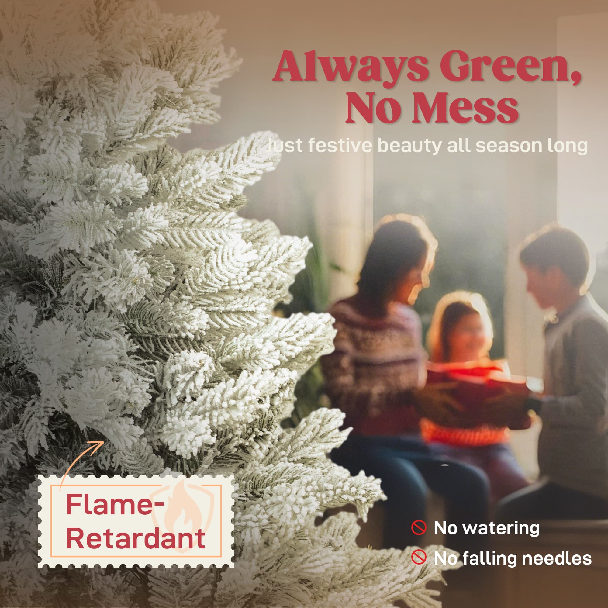 Transform Your Home with this 6ft Snow Flocked Christmas Tree - image 1