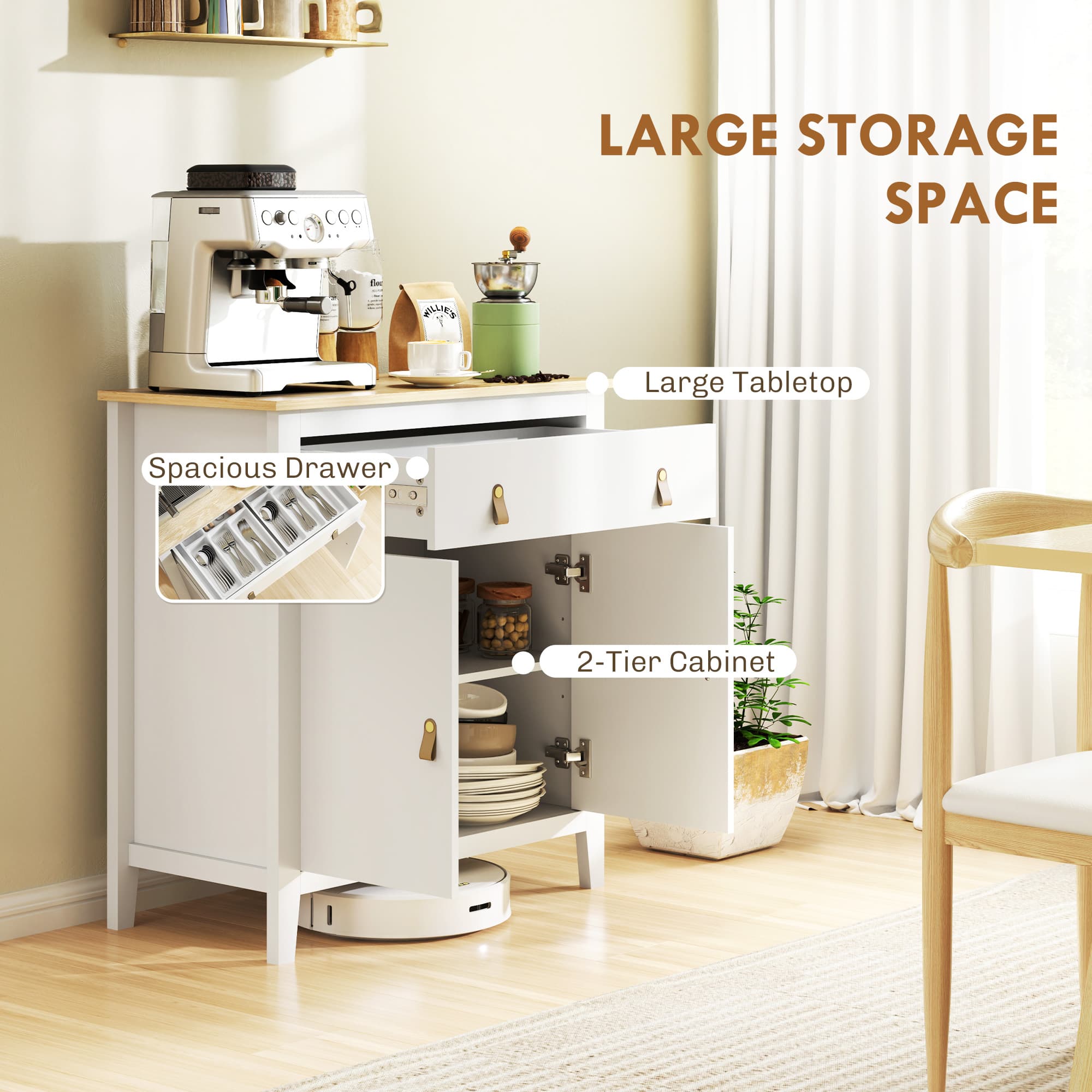 Transform Your Space with this White Farmhouse Sideboard - image 2