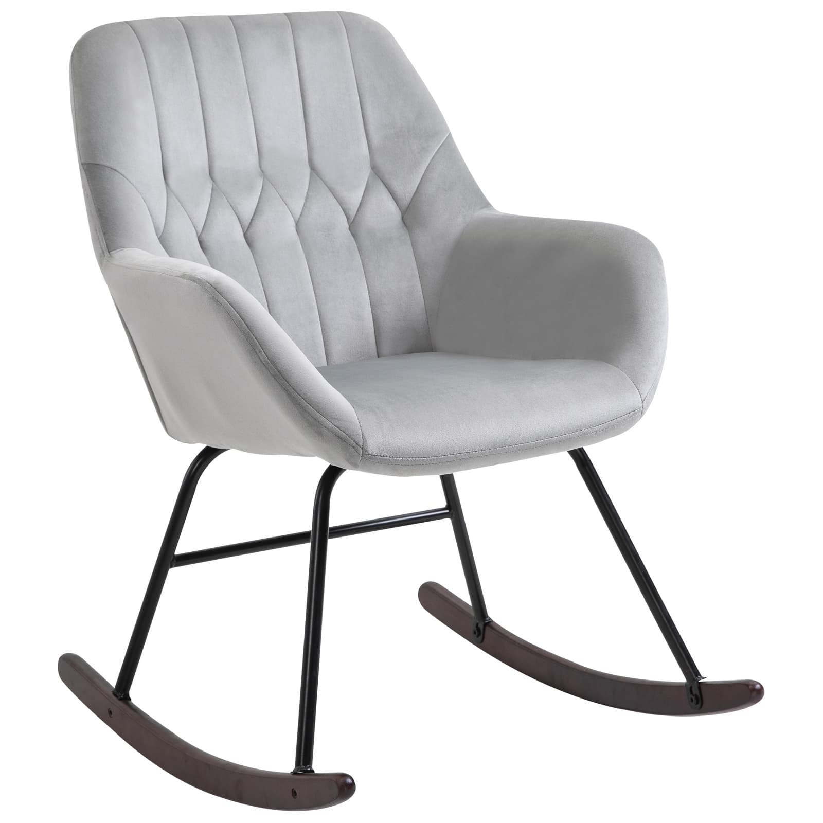 Transform Your Space with this Grey Rocking Accent Chair - Grey