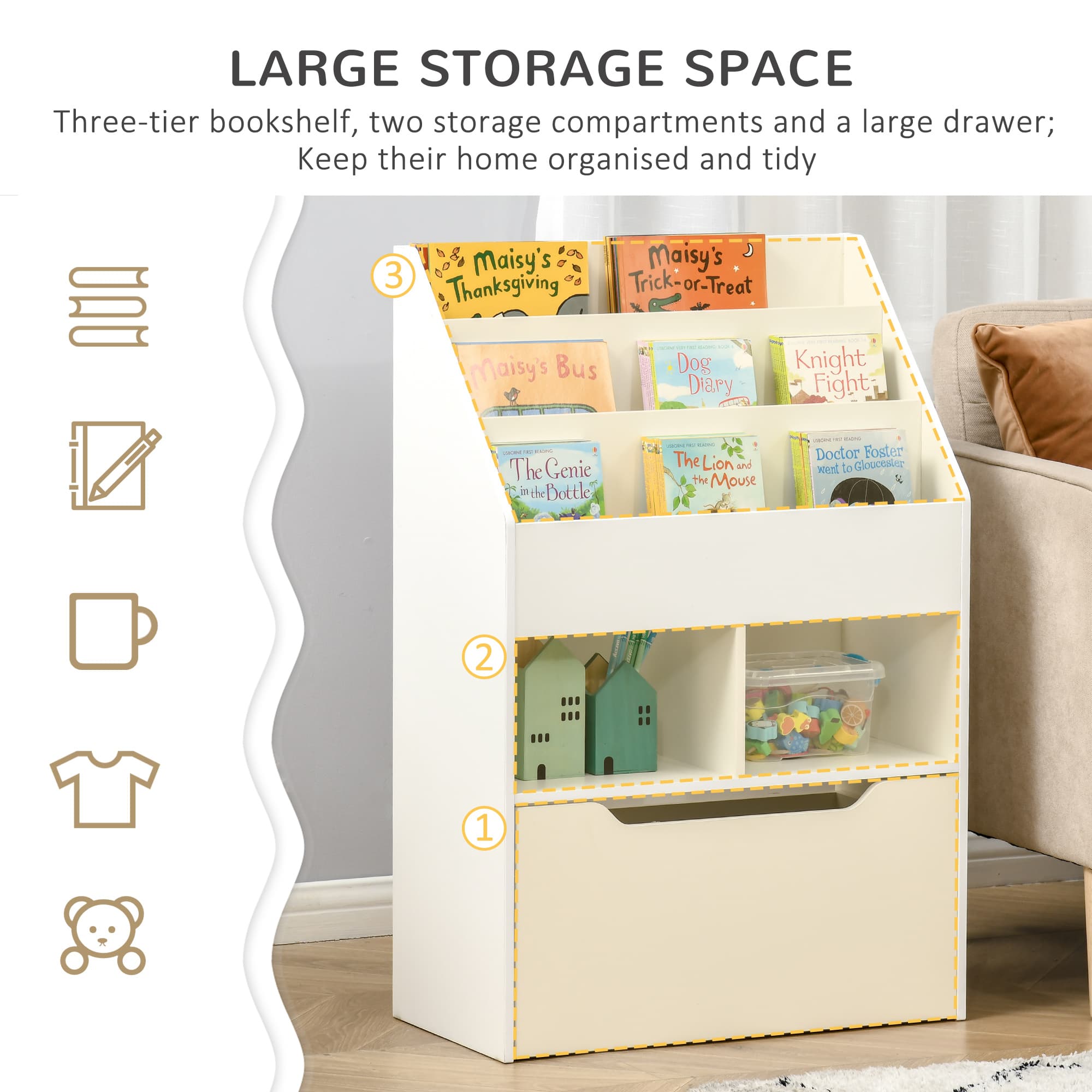 Transform Their Space With This White Kids Bookshelf - image 4