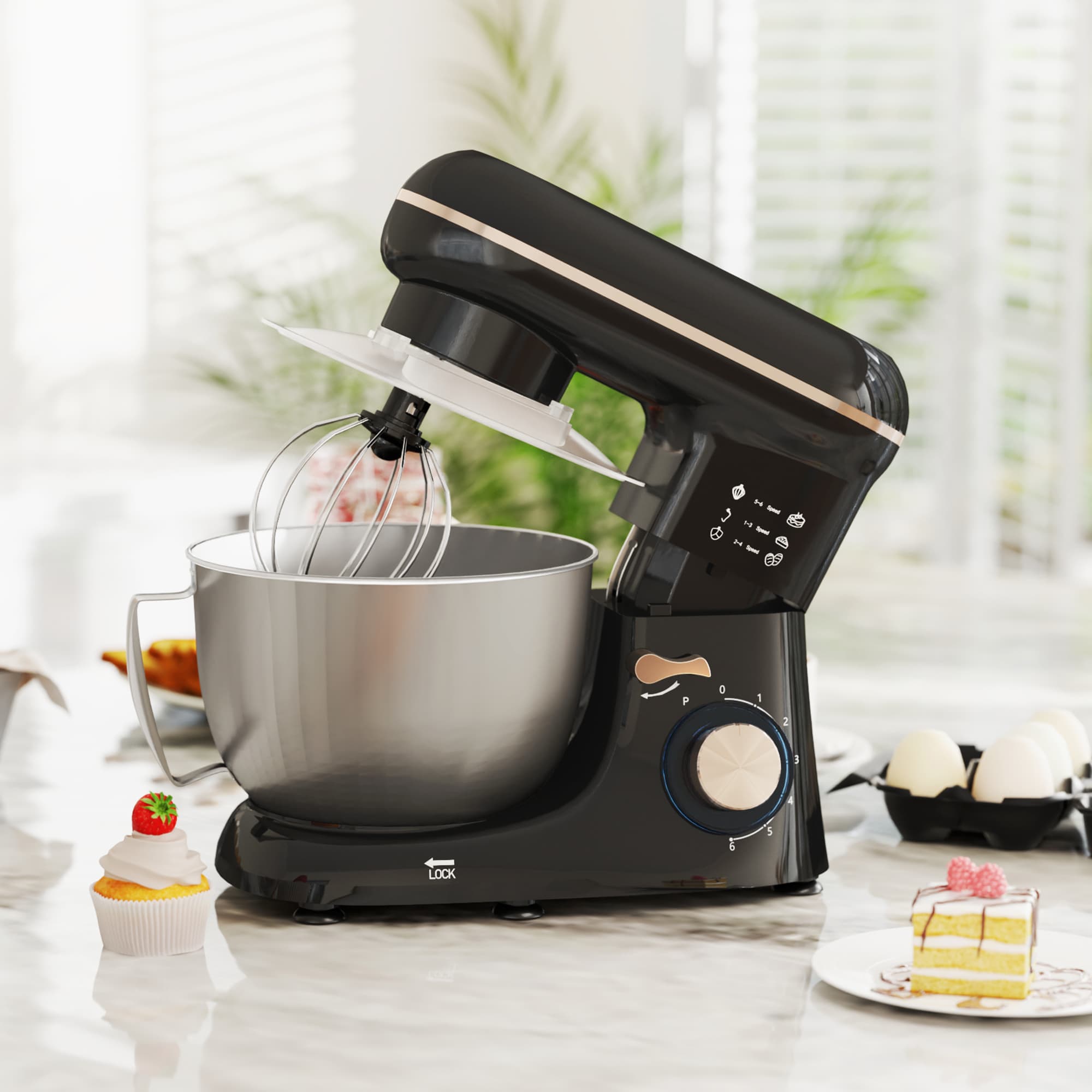 Transform Your Baking with this 1300W Black Stand Mixer - image 3