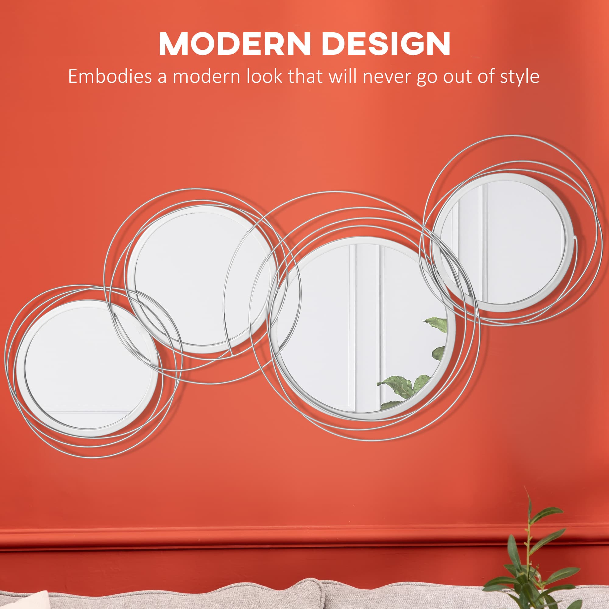 Transform Your Space with this 107cm Silver Wall Mirror - image 5
