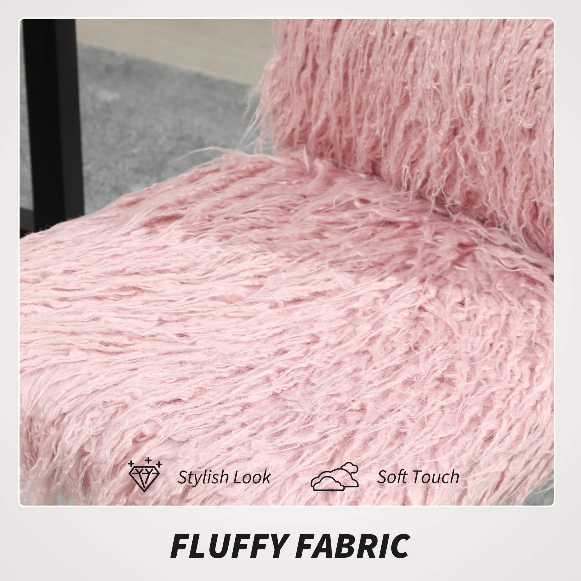Transform Your Workspace With This Pink Plush Swivel Chair - image 5