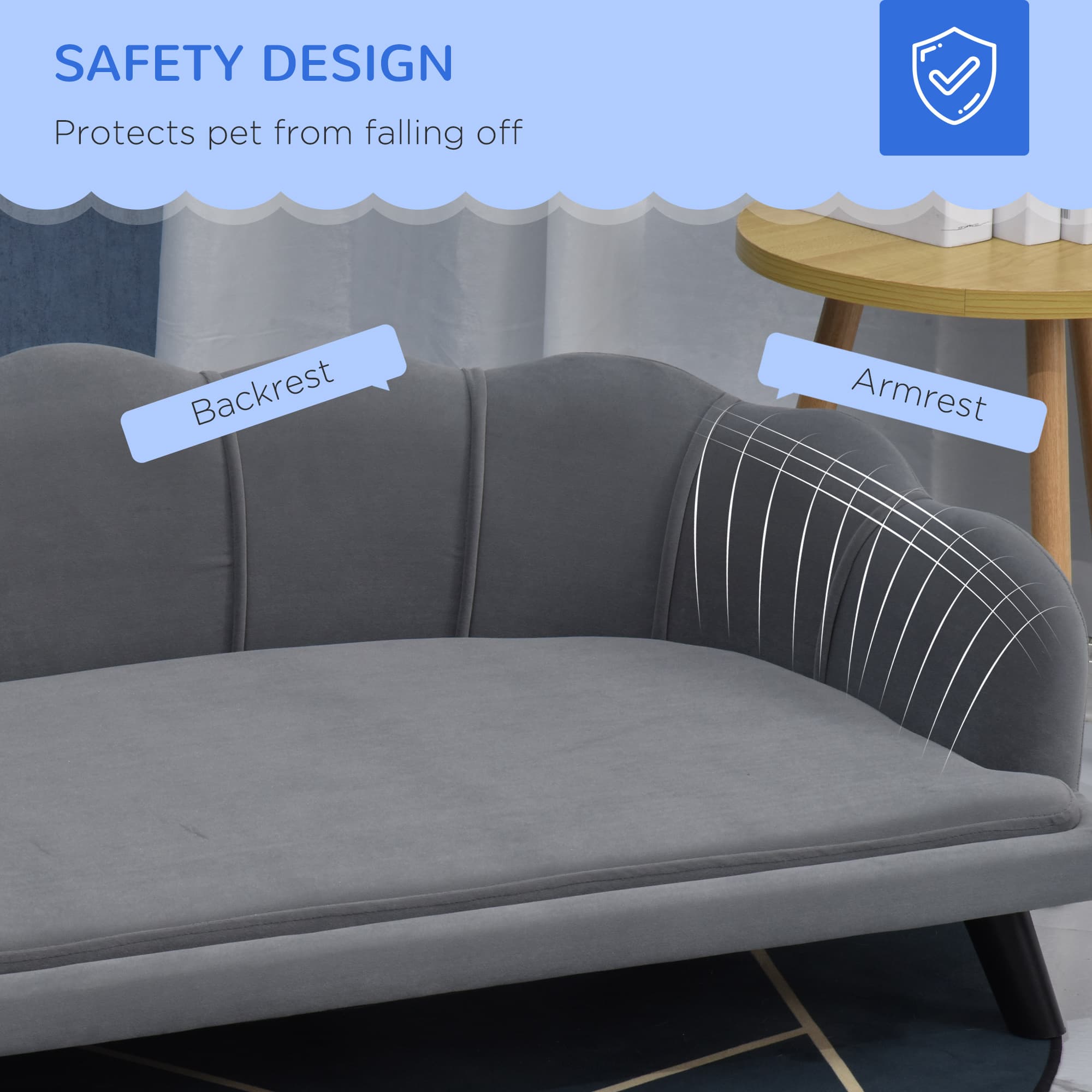 Transform Their Rest with the PawHut Grey Dog Sofa Bed - image 3