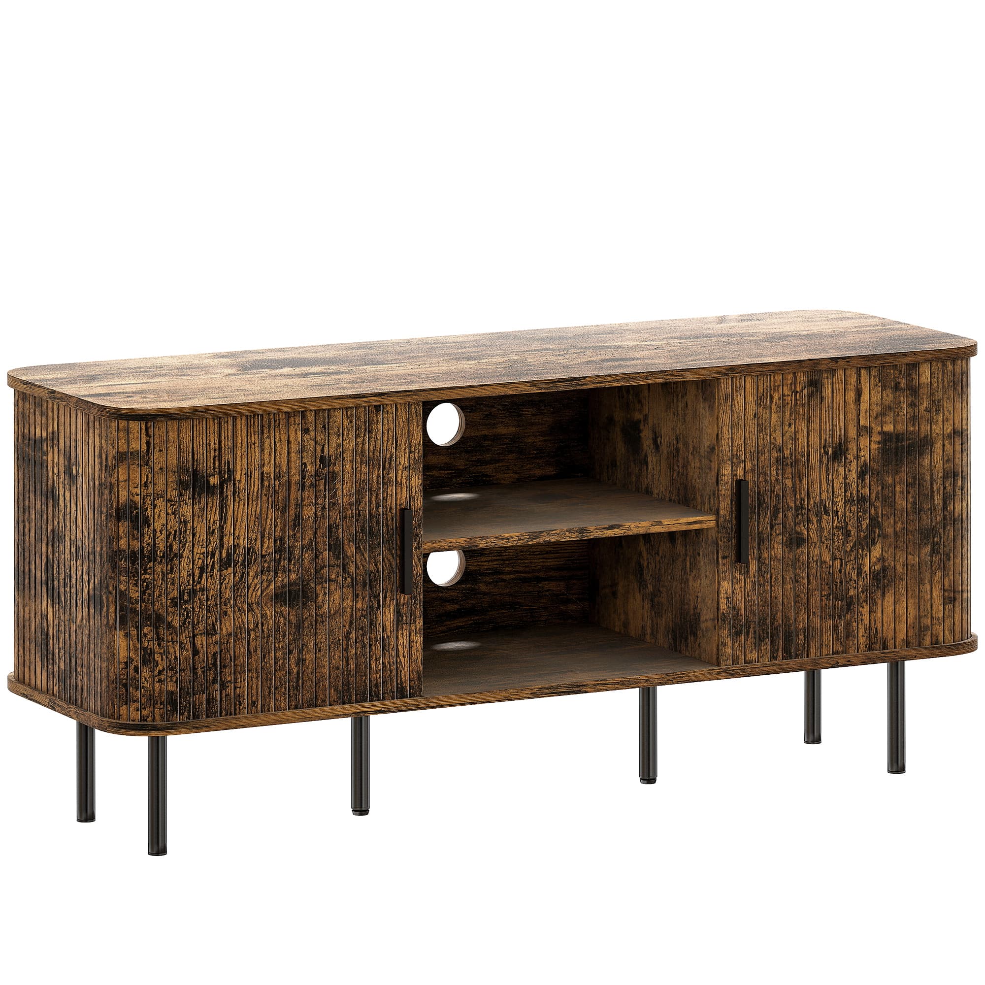 Transform Your Living Room With This Rustic Brown TV Unit - Rustic Brown