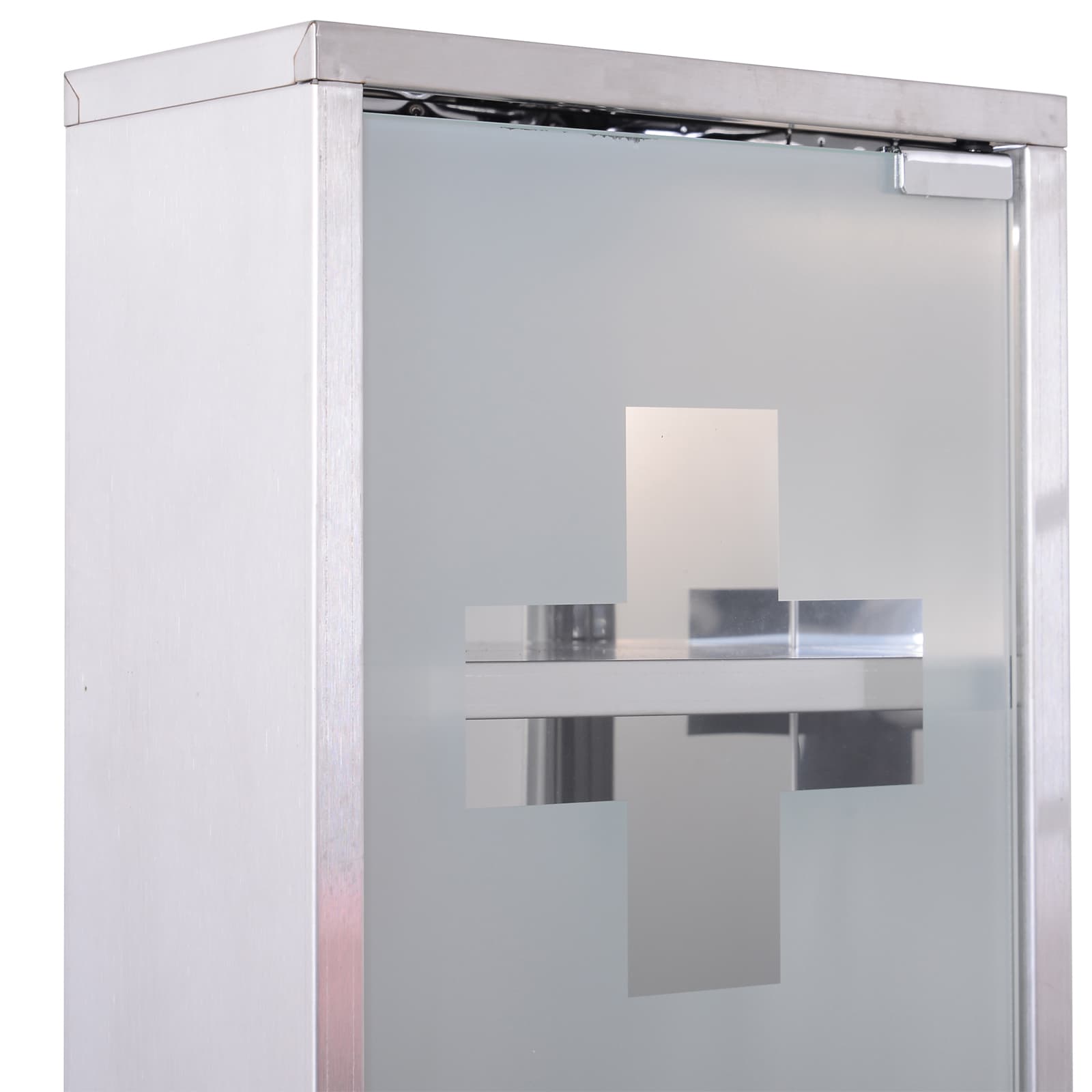 Lockable wall medicine cabinet with glass door - image 2