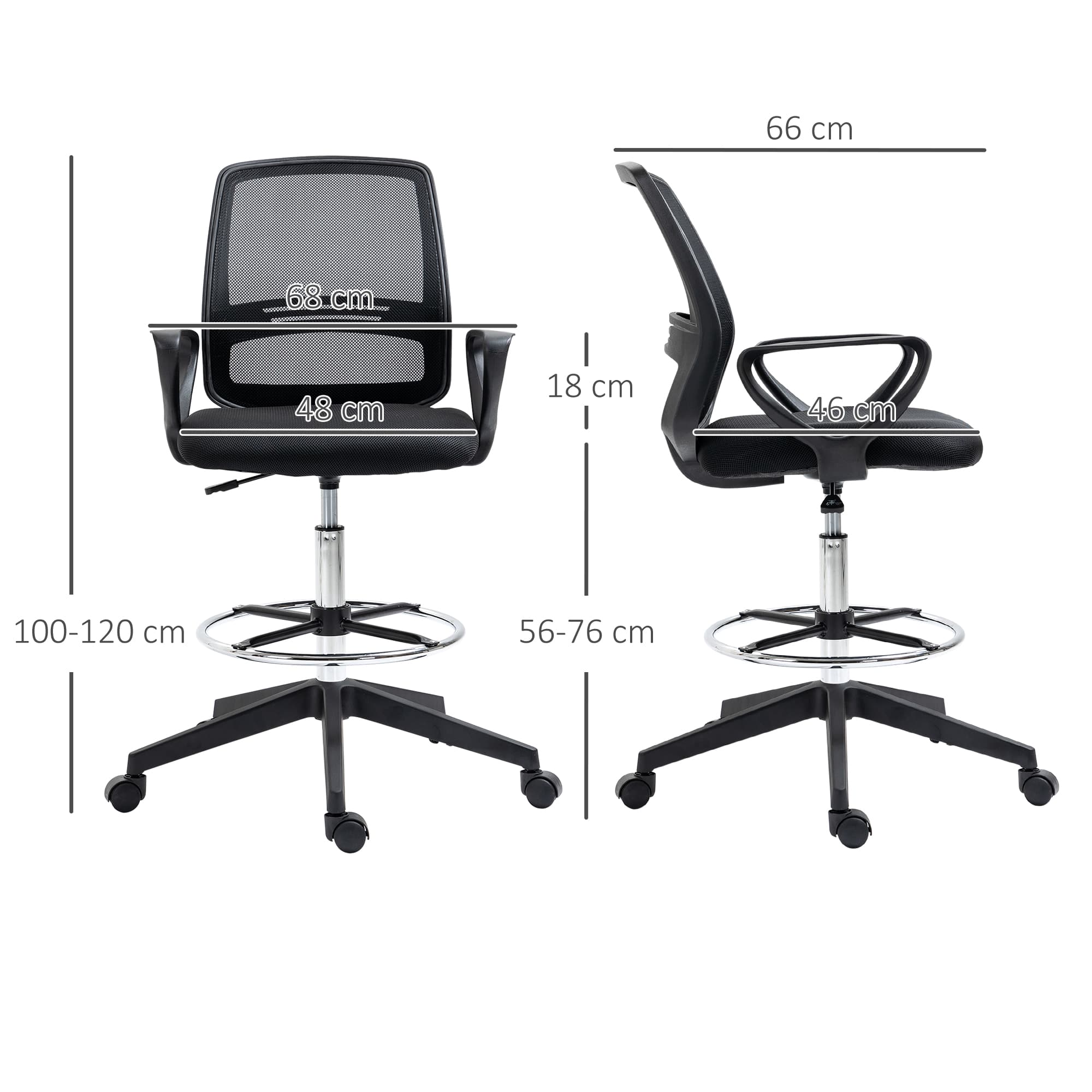Ergonomic Tall Drafting Chair for Elevated Comfort - image 2