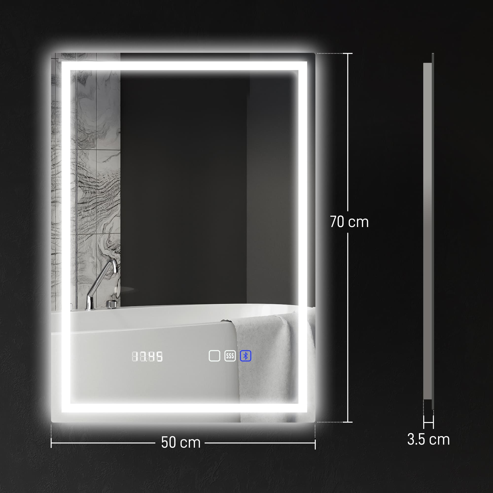 Transform Your Space with this Smart LED Bathroom Mirror - image 5