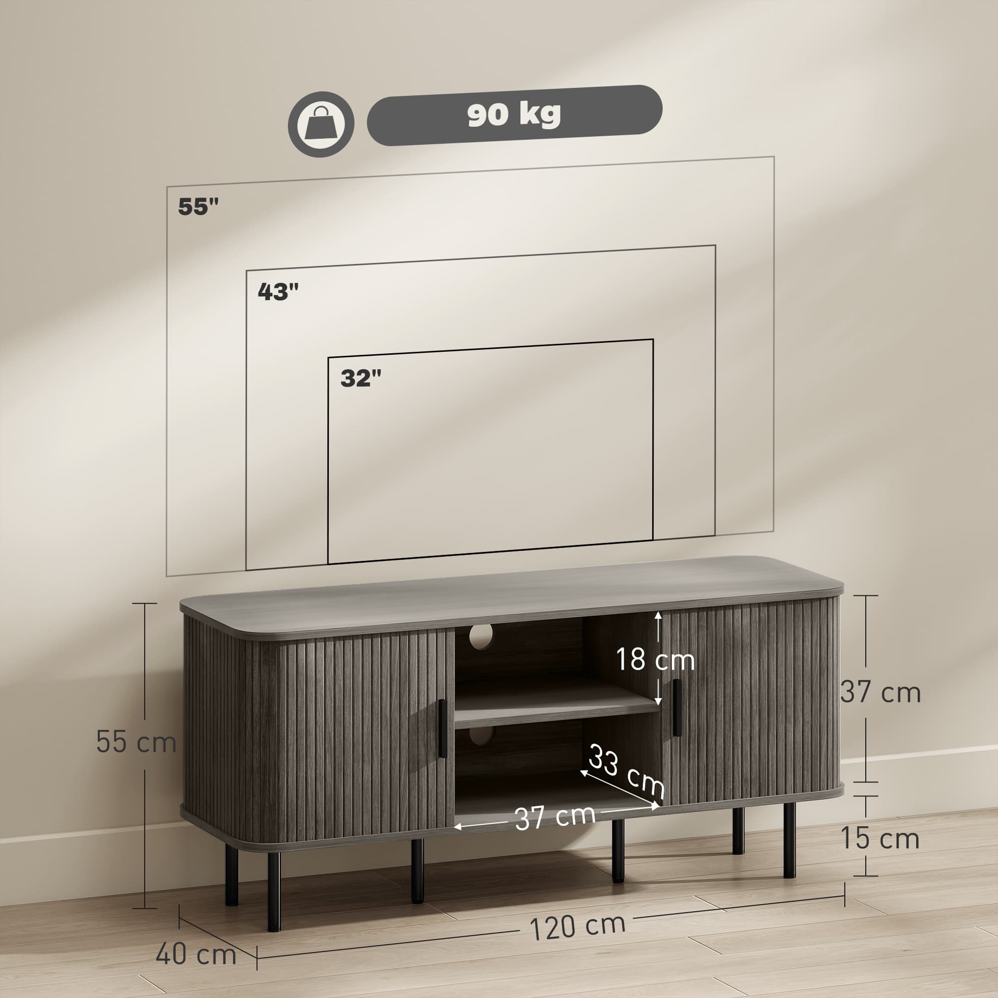 Transform Your Living Room With This Grey 55-Inch TV Stand - image 4