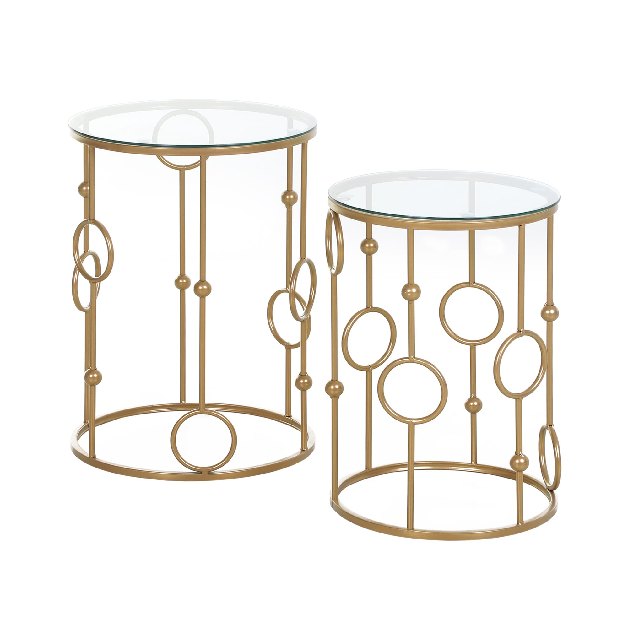 Transform Your Lounge with Gold Nesting Coffee Tables - Gold Tone