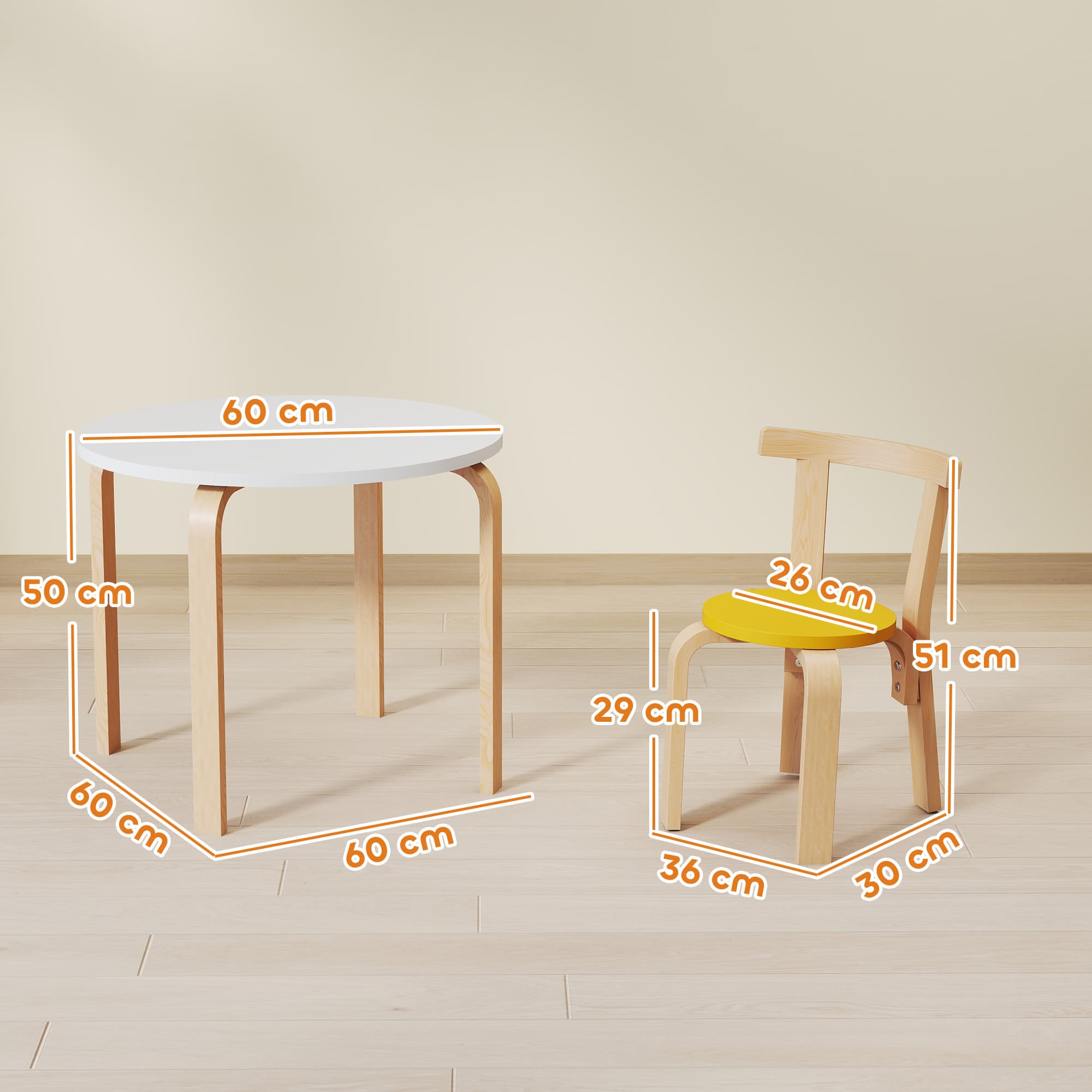 Transform Their Playroom with this 5-Piece Wooden Table Set - image 3