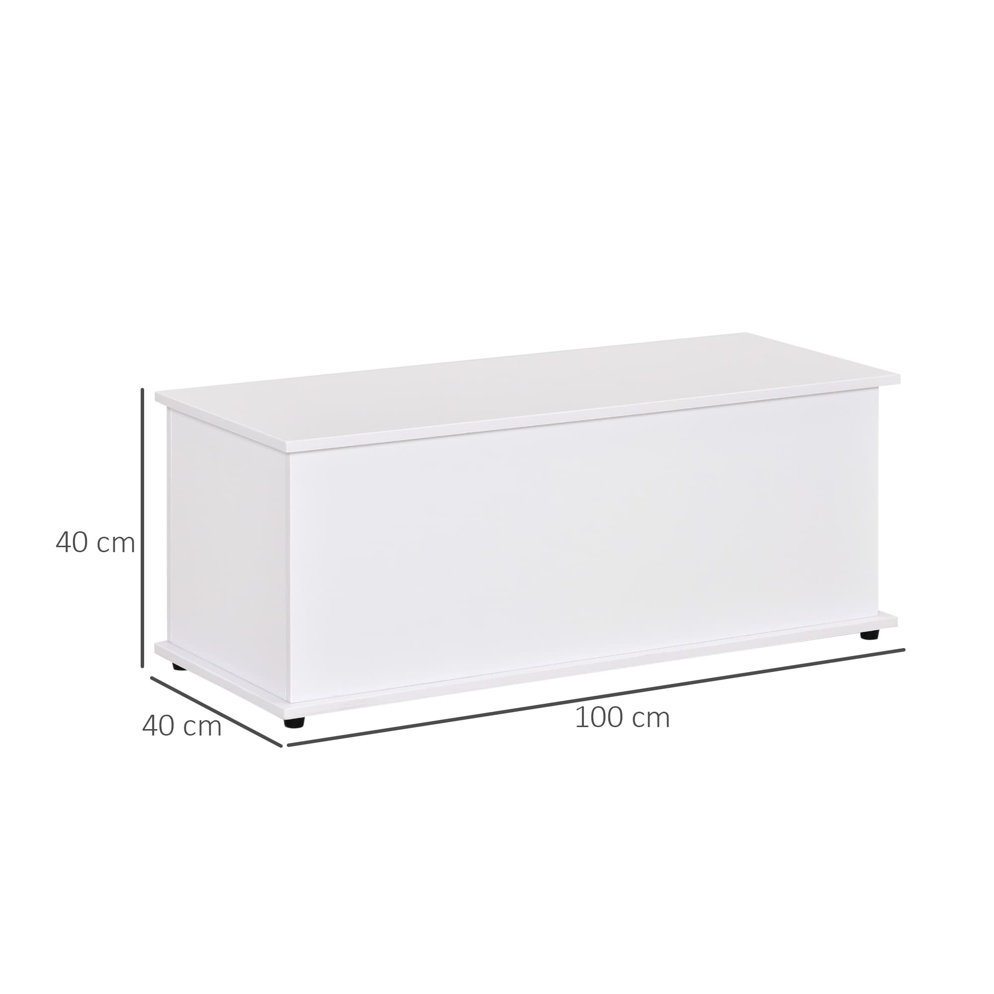 Effortless Organisation: 113L White Wooden Storage Chest - image 2