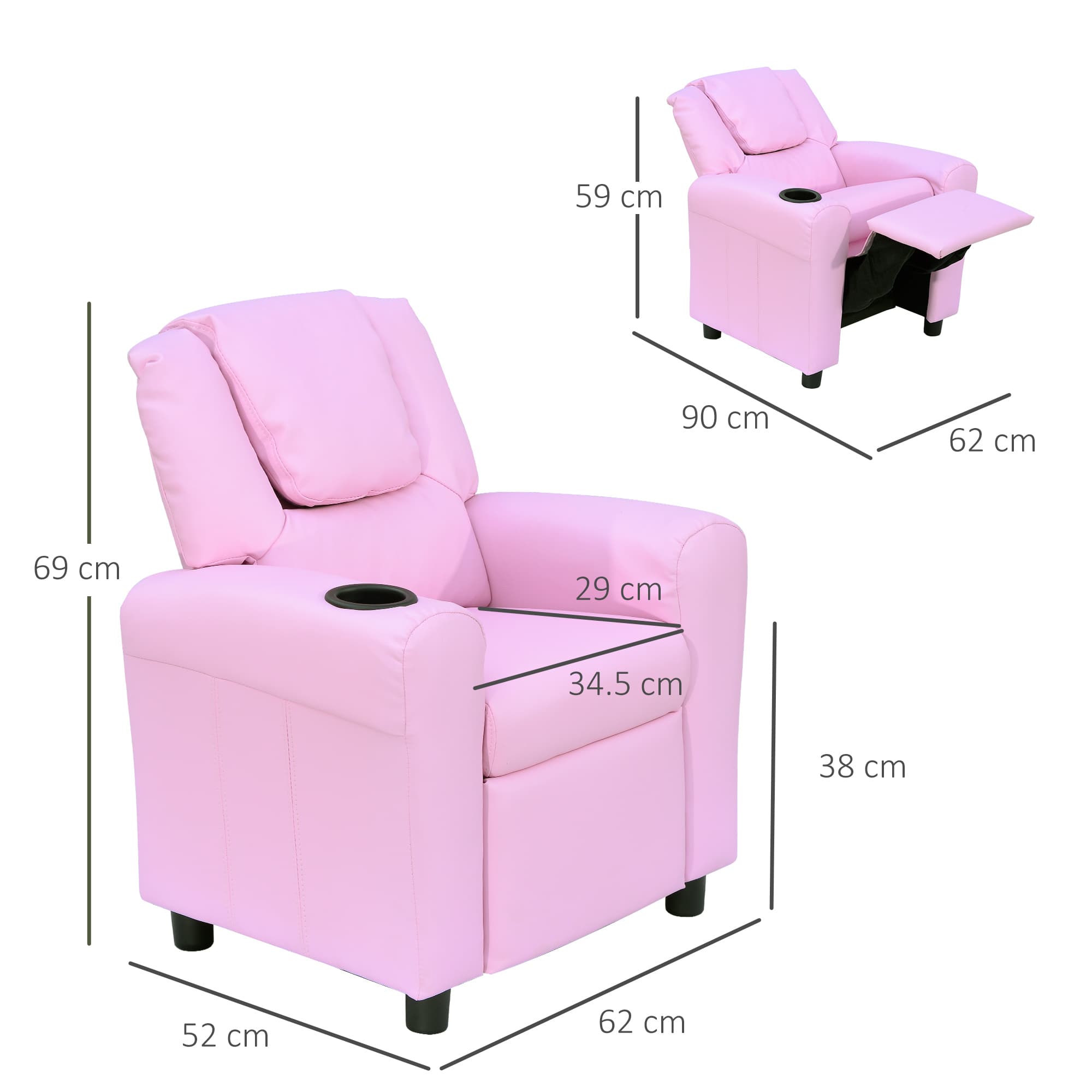 Transform Their Playtime with this Pink Kids Recliner Chair - image 3