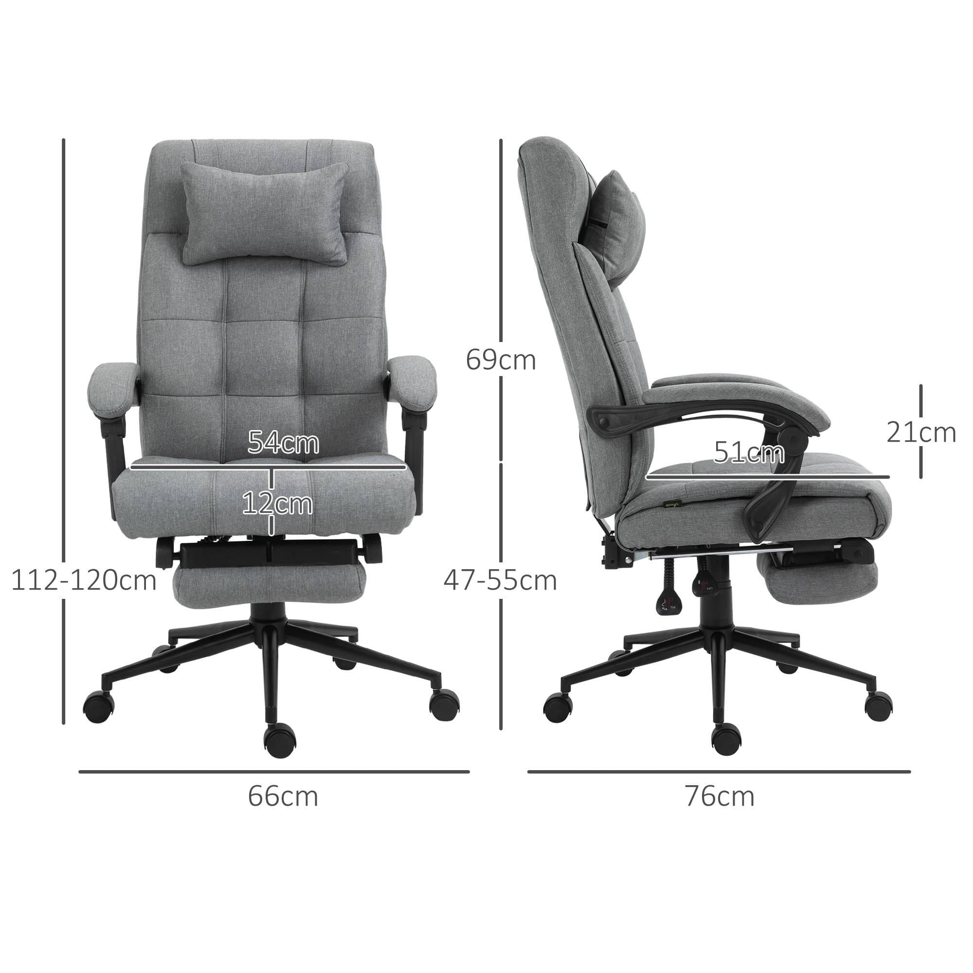 Transform Your Workspace with the Vinsetto Reclining Office Chair - image 1