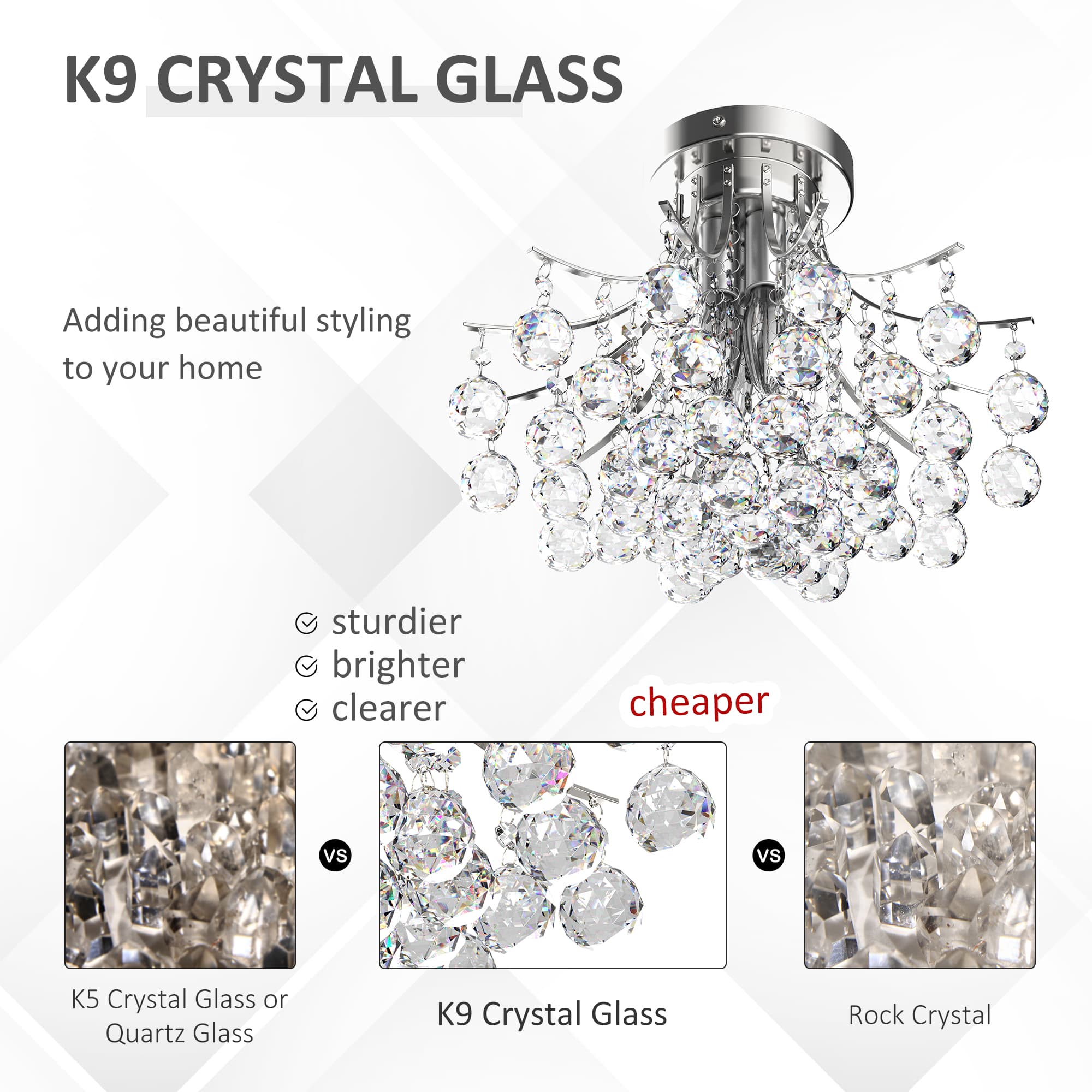 Discover the Sparkling K9 Crystal 3-Light Chandelier - image 2