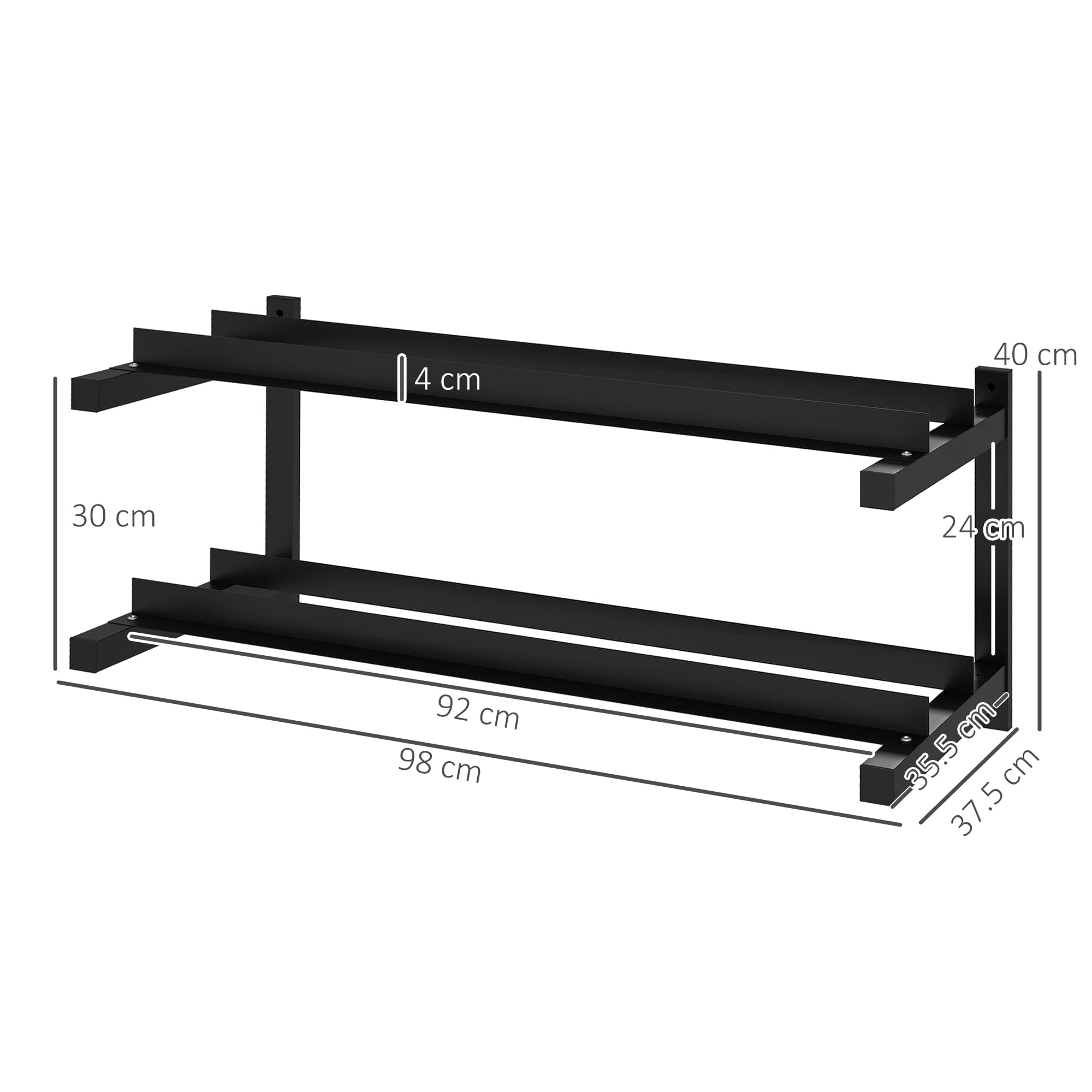 Black Wall Mounted Dumbbell Rack for Home Gyms - image 10