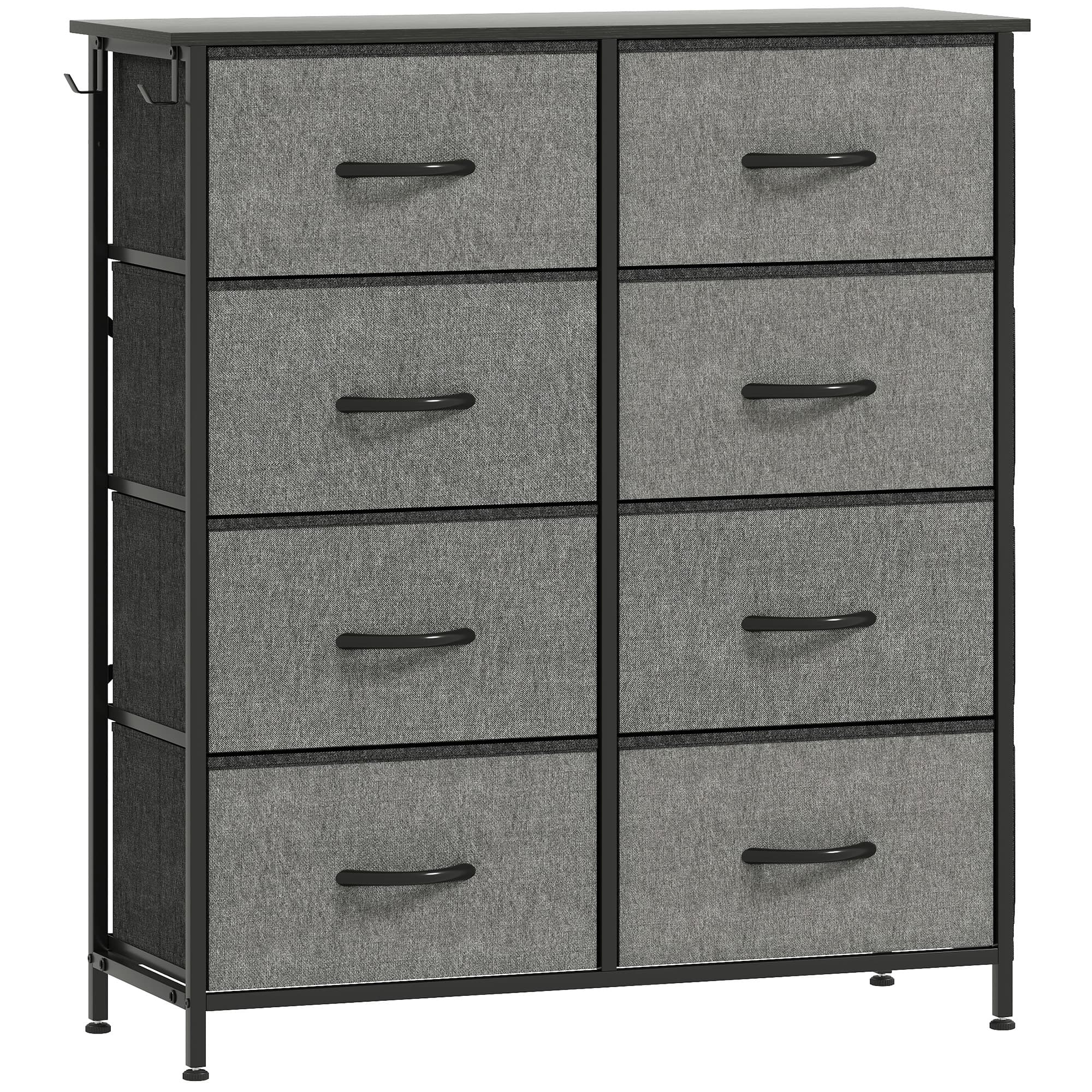 Transform Your Space with this 8-Drawer Charcoal Fabric Chest - Charcoal grey