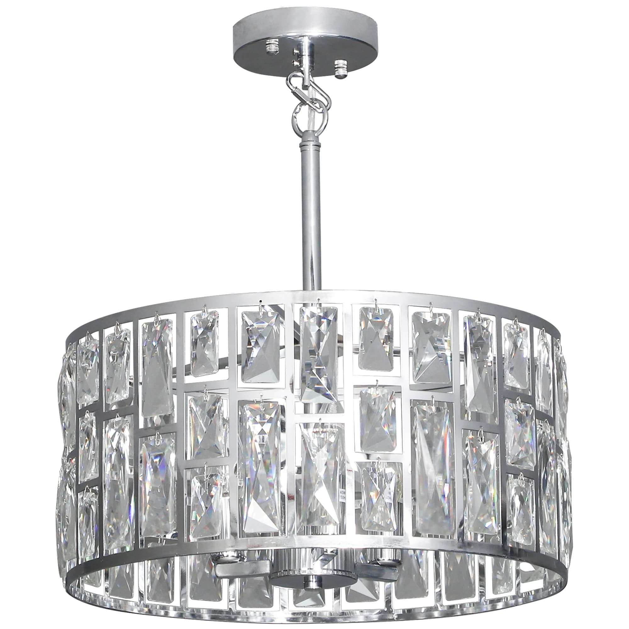 Transform Your Home with this Silver-Tone Glass Chandelier - Silver