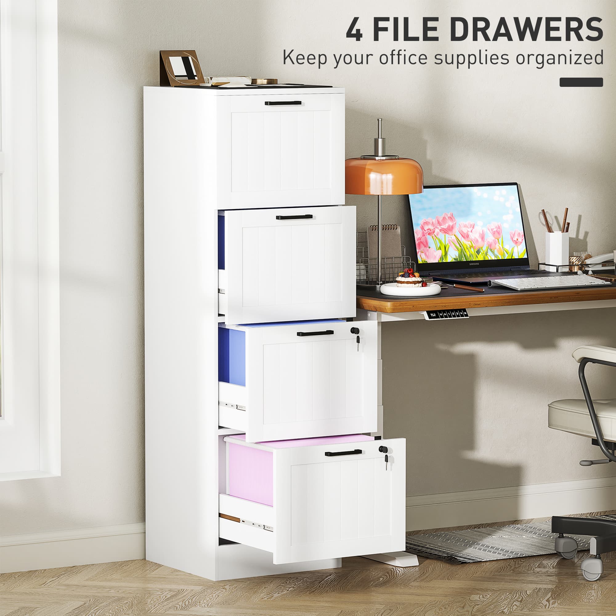 Keep your files secure and organised with a locking 4-drawer cabinet - image 9