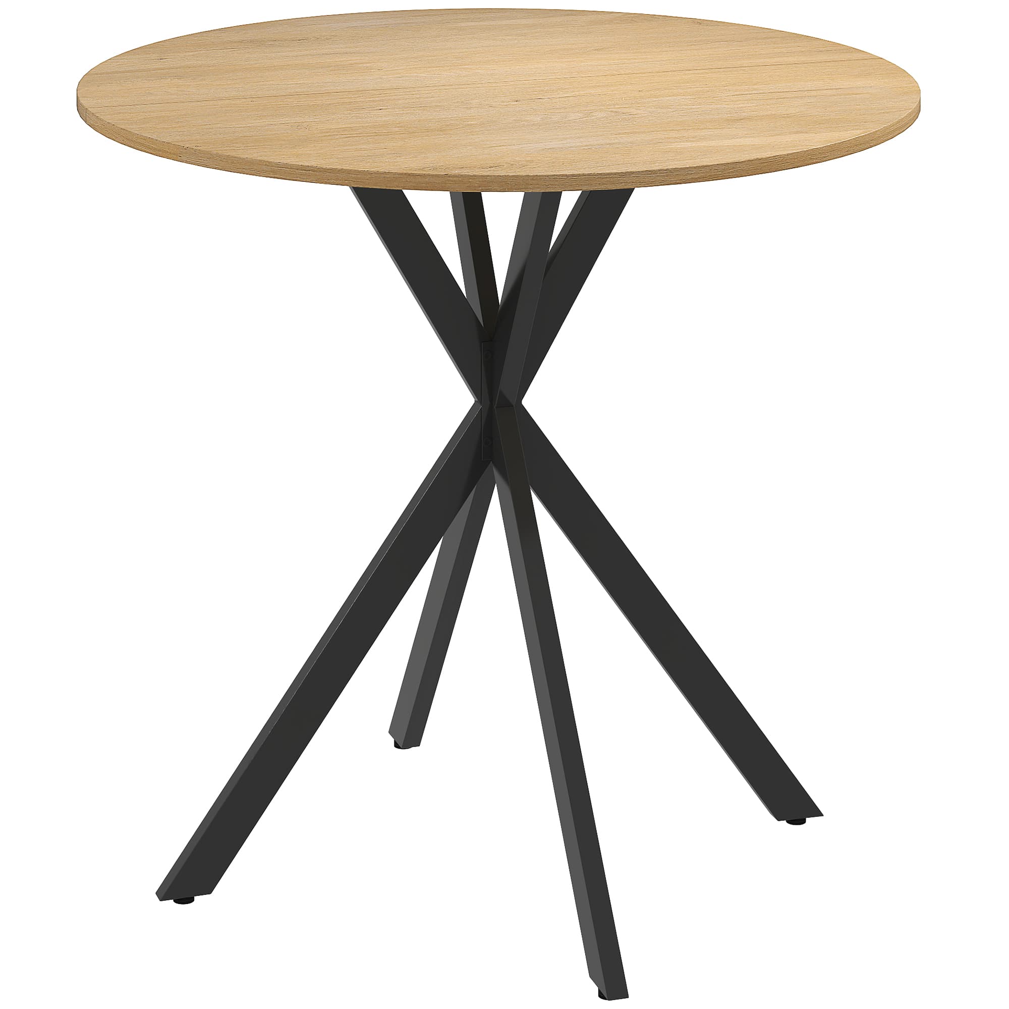 Transform Your Space with this 80cm White Oak Round Table - Oak