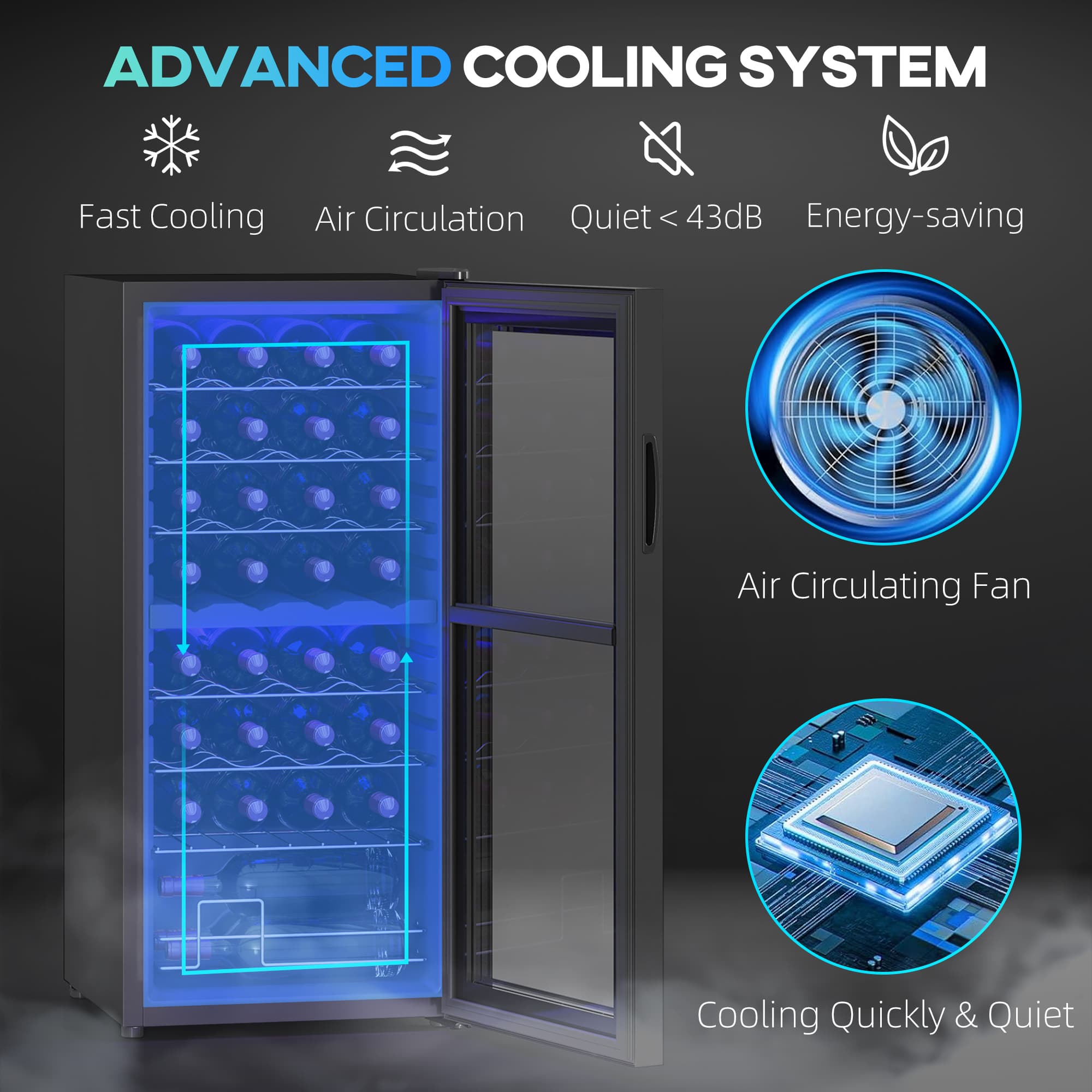 Store 32 bottles at two temperatures in one freestanding wine fridge - image 6