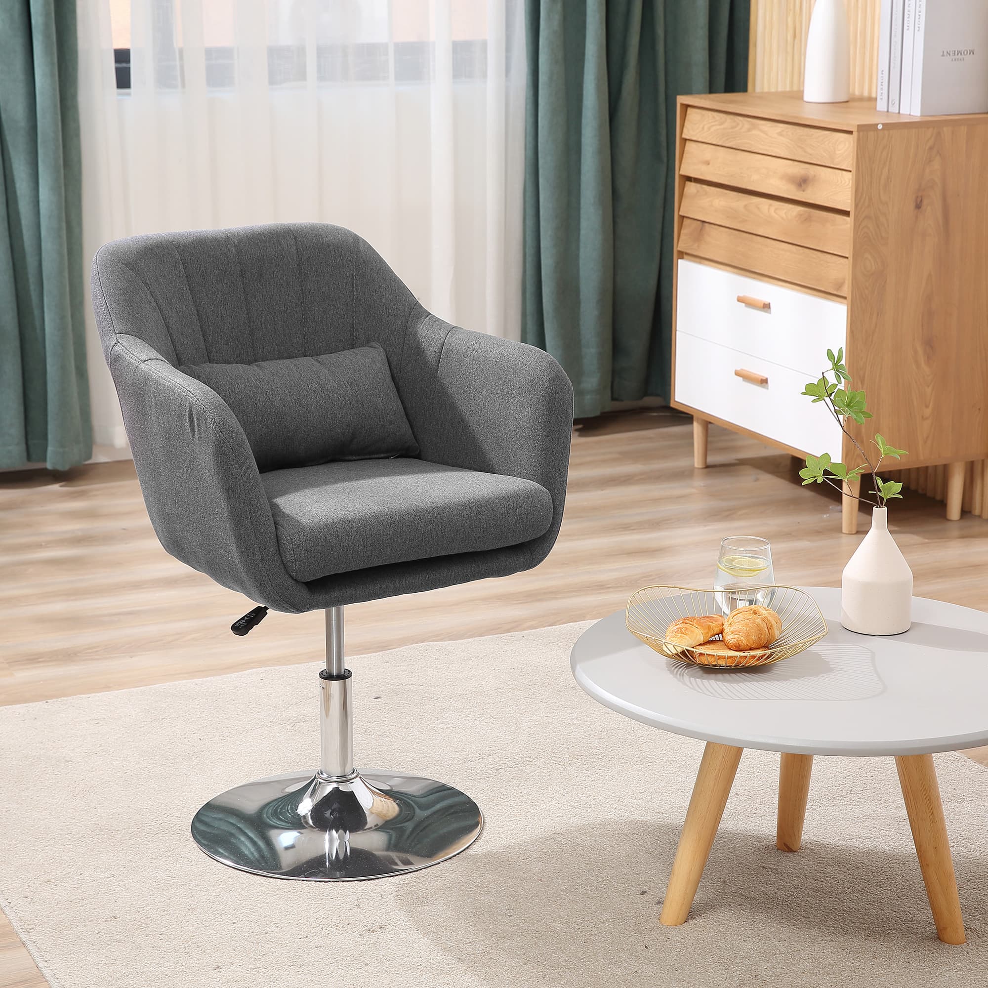 Transform Your Space with this Dark Grey Swivel Accent Chair - image 4