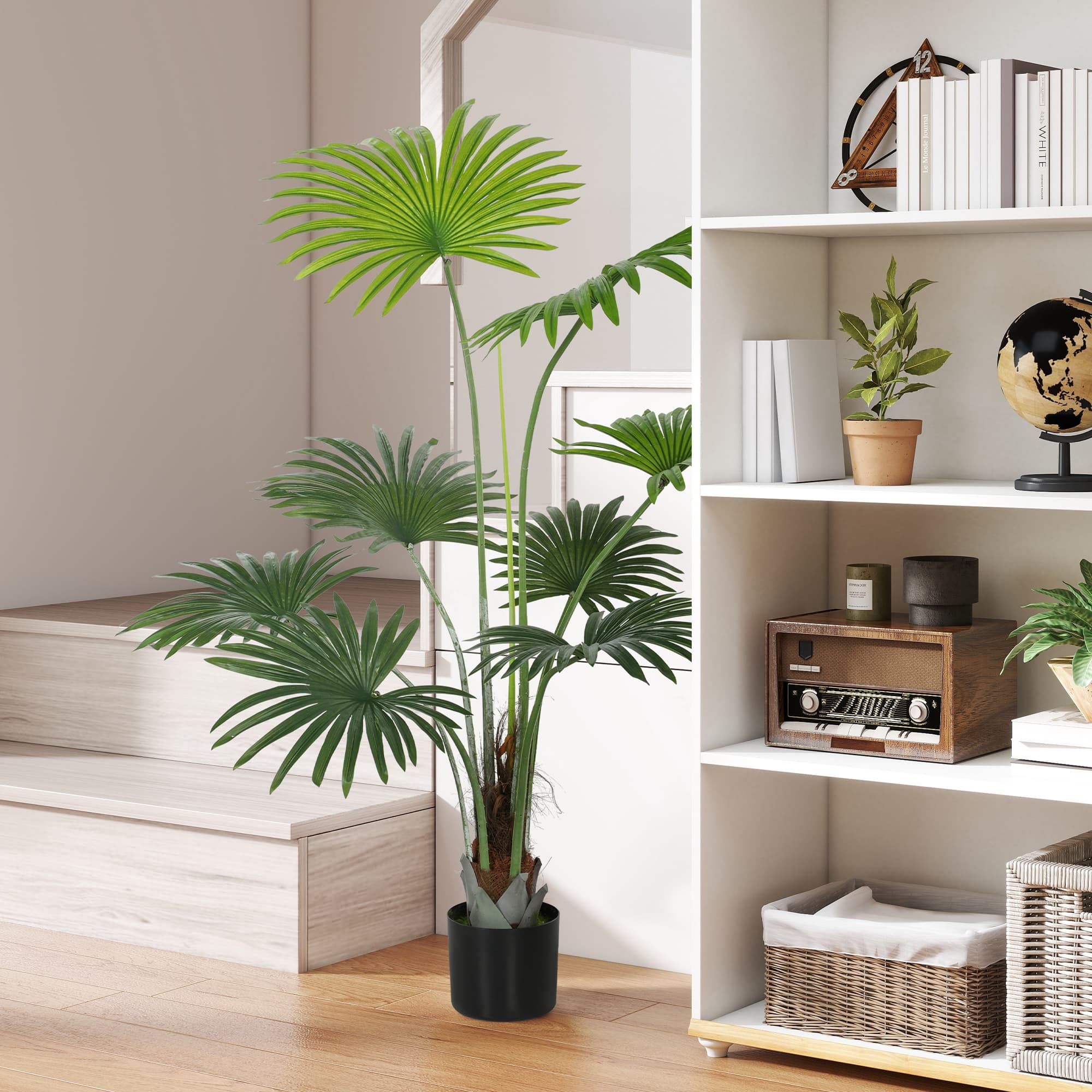 Effortless Tropical Greenery: 145cm Artificial Palm Tree - image 3