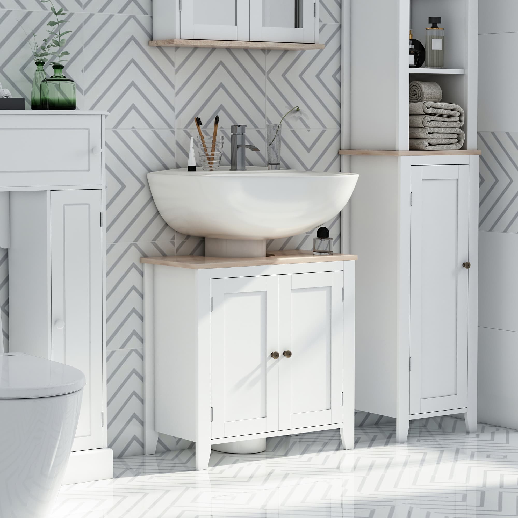 Transform Your Bathroom with this Elegant Under Sink Cabinet - image 1