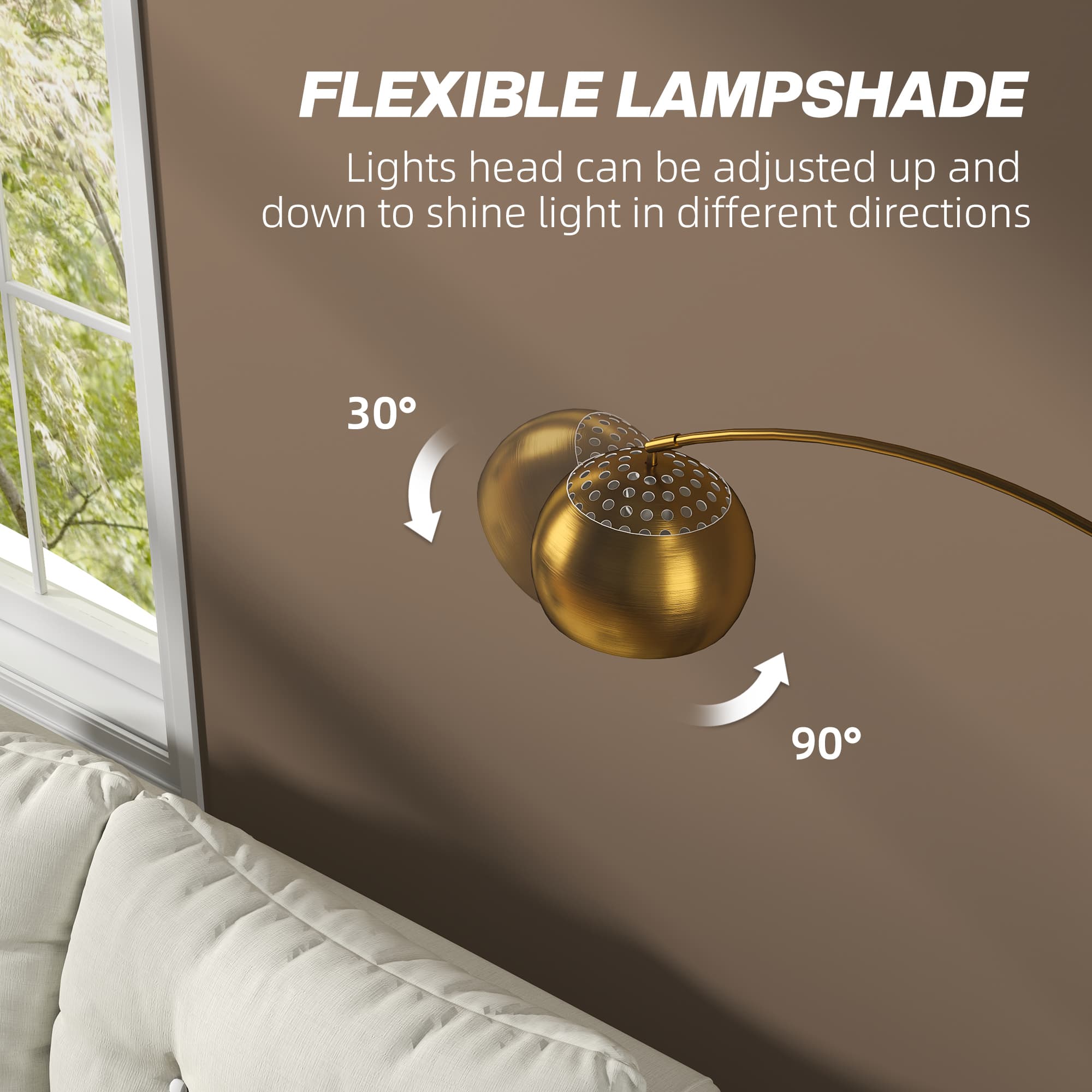 Transform Your Space with this 180cm Gold Arc Floor Lamp - image 4