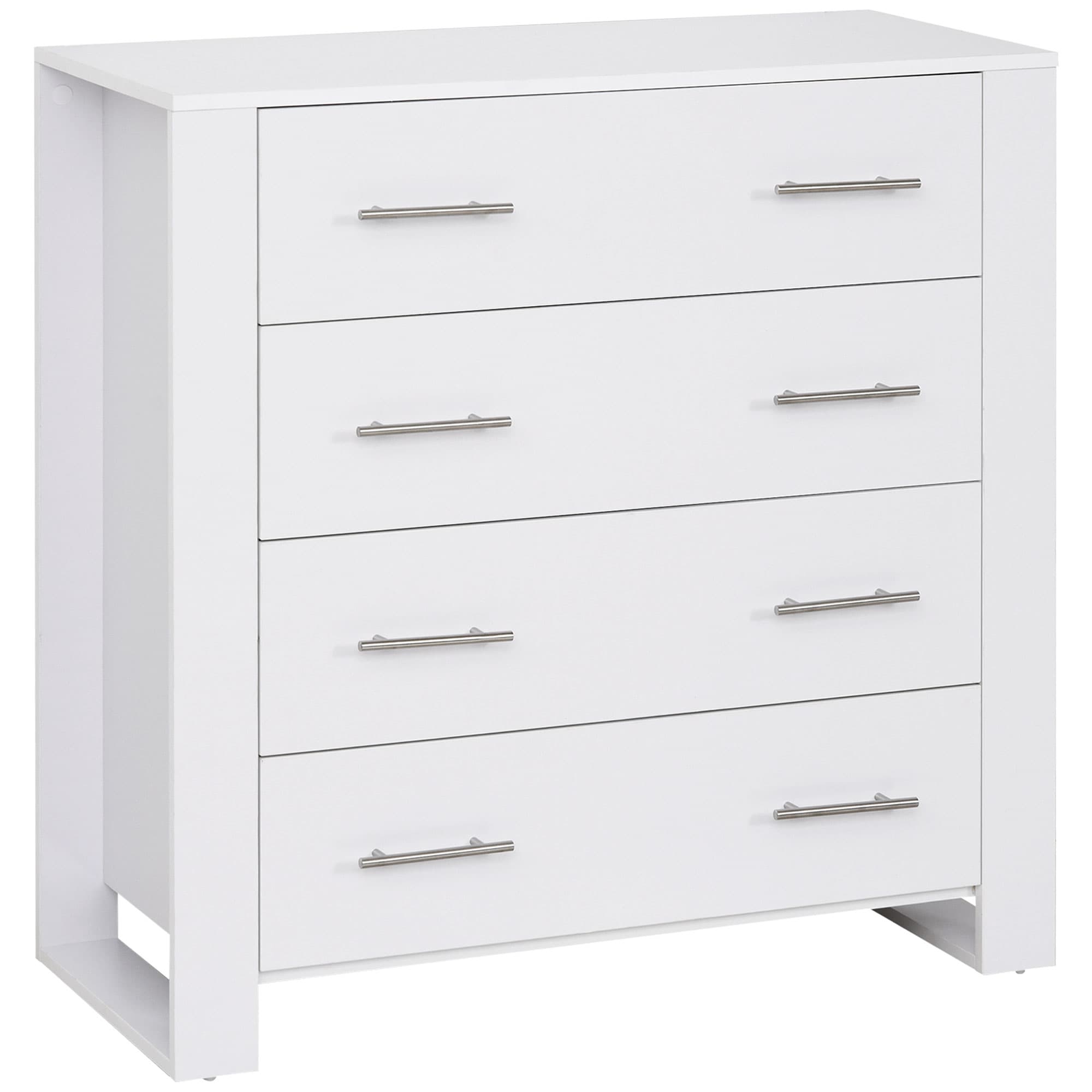 Transform Your Bedroom with this Elegant 4-Drawer Chest - White