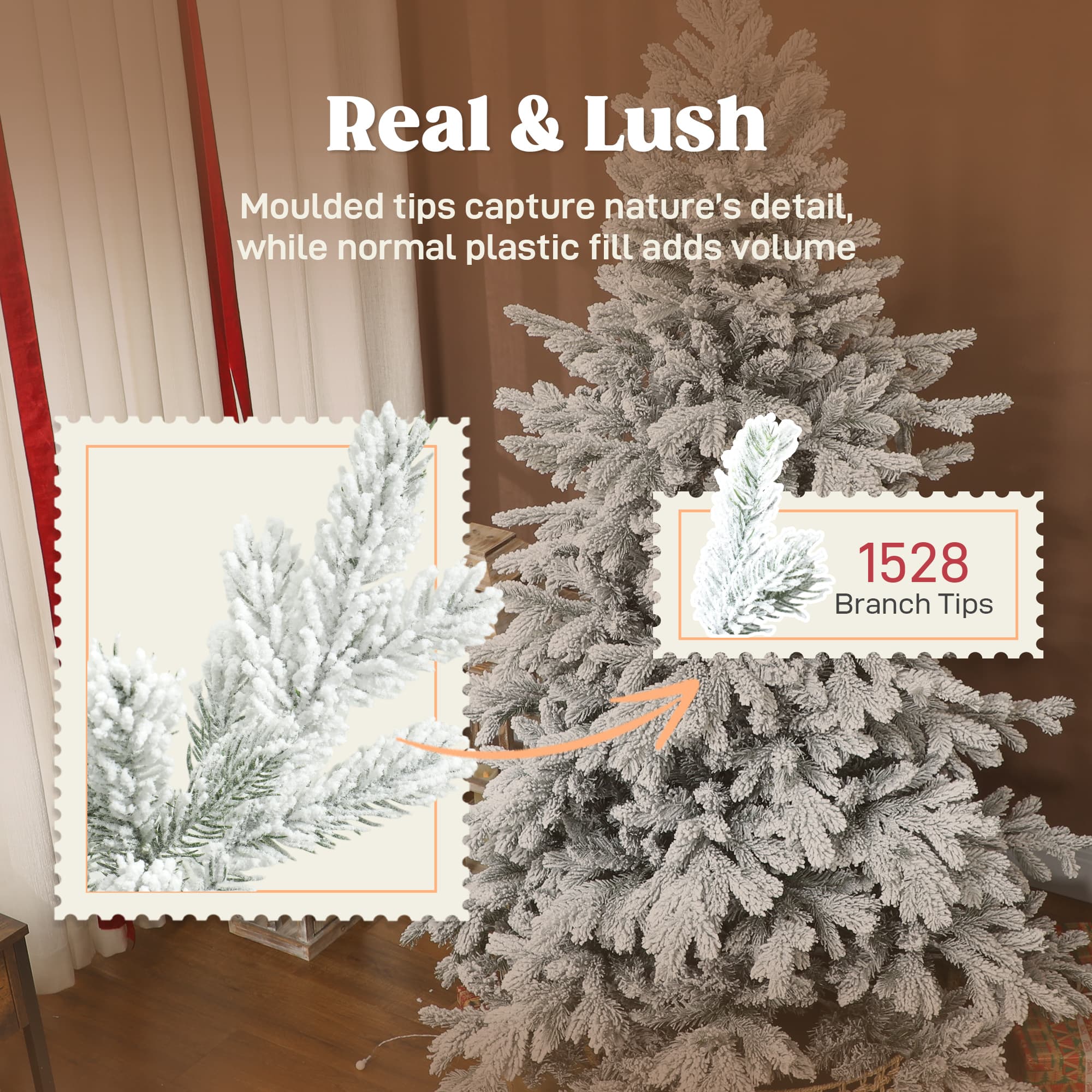 Transform Your Home with this 6ft Snow Flocked Christmas Tree - image 4