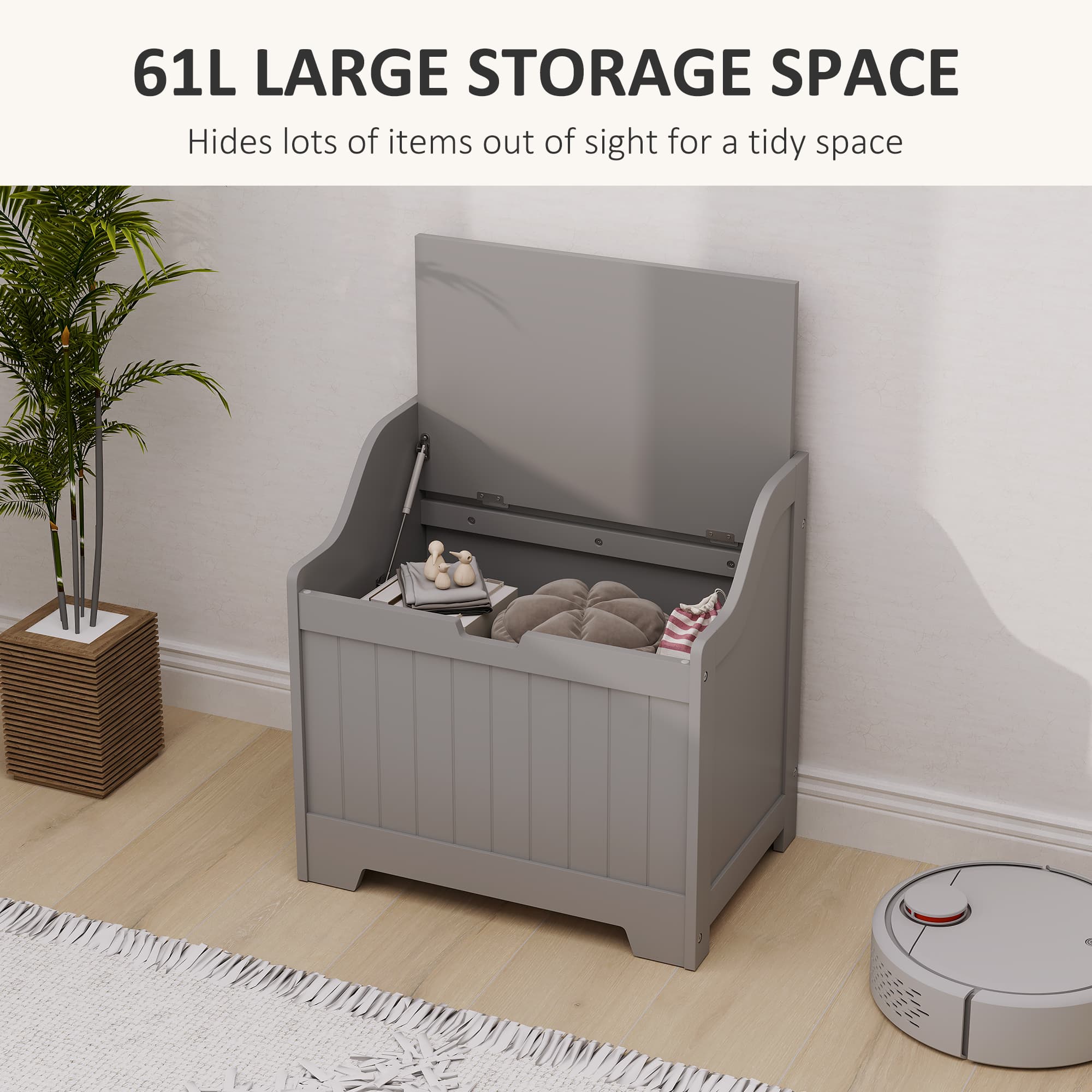 Transform Your Space with the 61L Grey Storage Chest - image 4