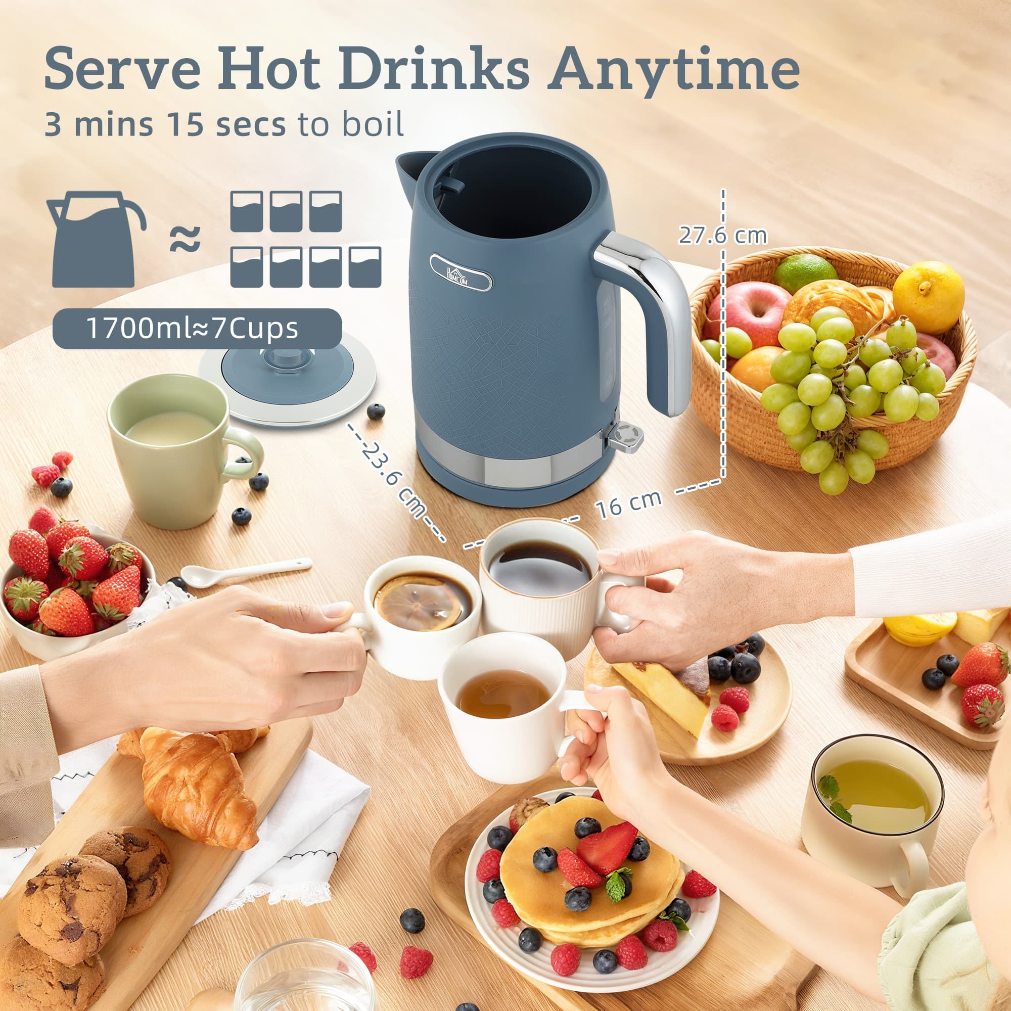 Transform Your Mornings with this Sleek Blue Breakfast Set - image 5