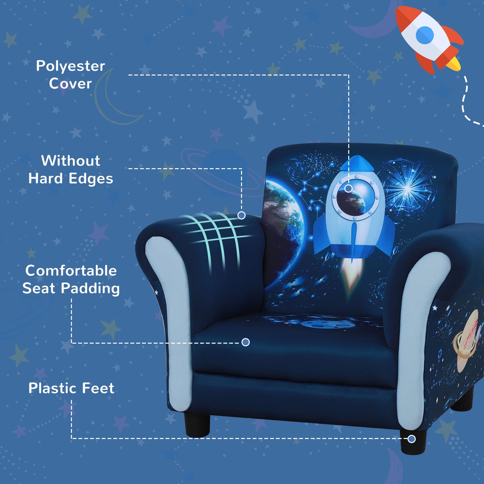 Transform Their Playtime with this Blue Kids Mini Armchair - image 4