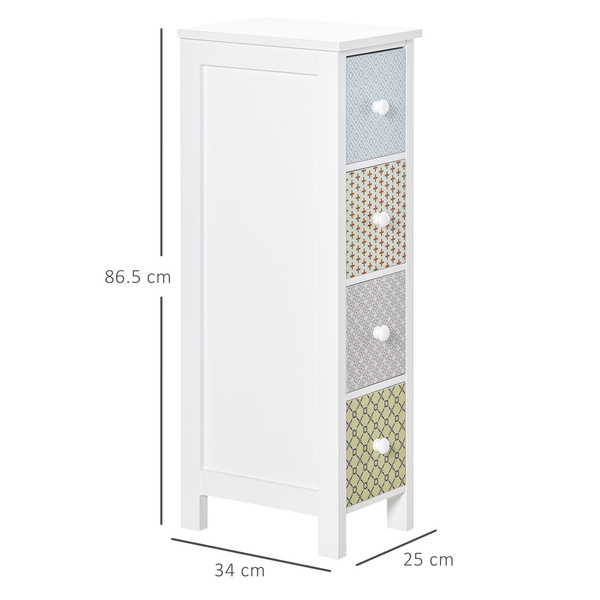 Stylish 4-Drawer Storage Cabinet for Bedrooms & Bathrooms - image 1