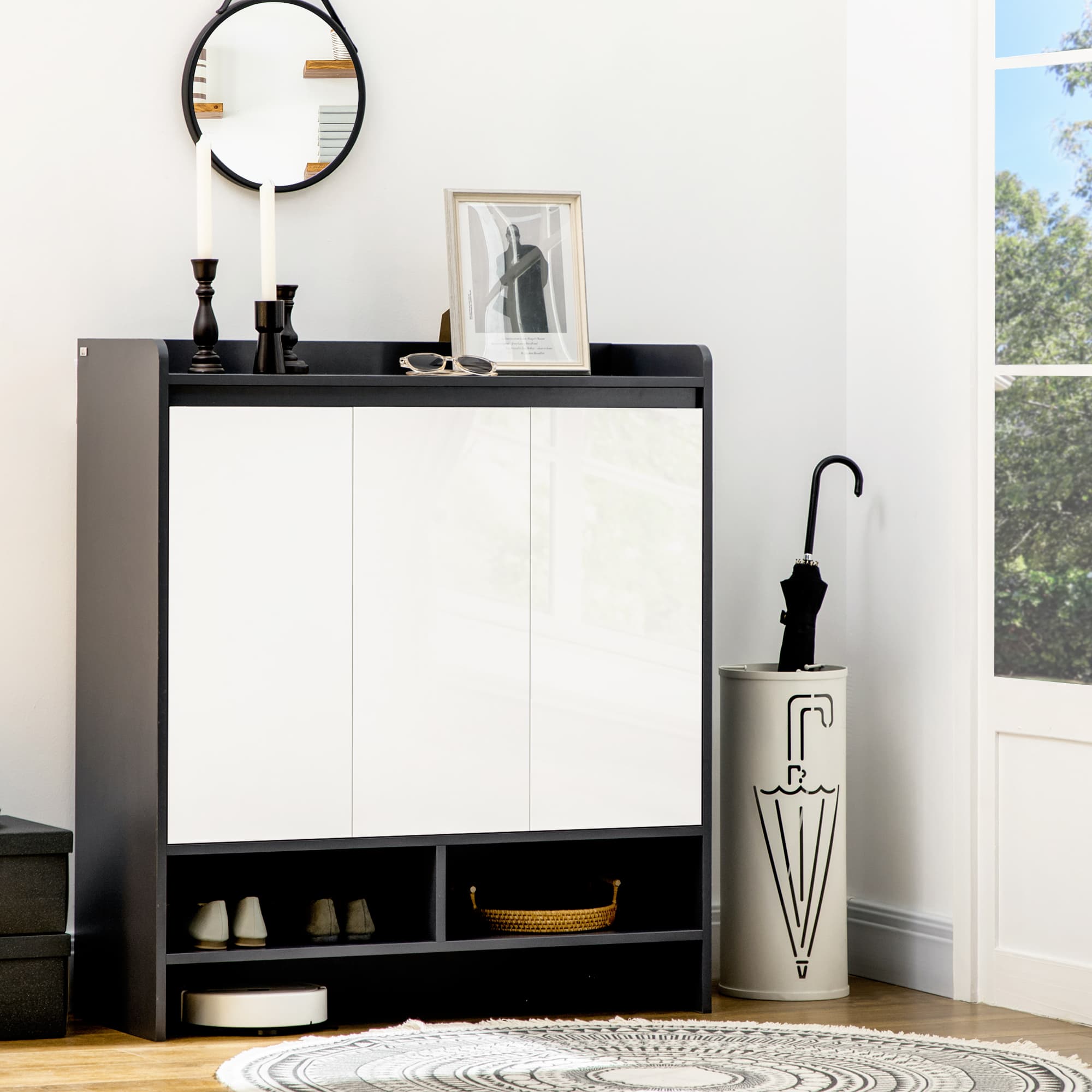 Transform Your Hallway with this High Gloss Shoe Cabinet - image 1